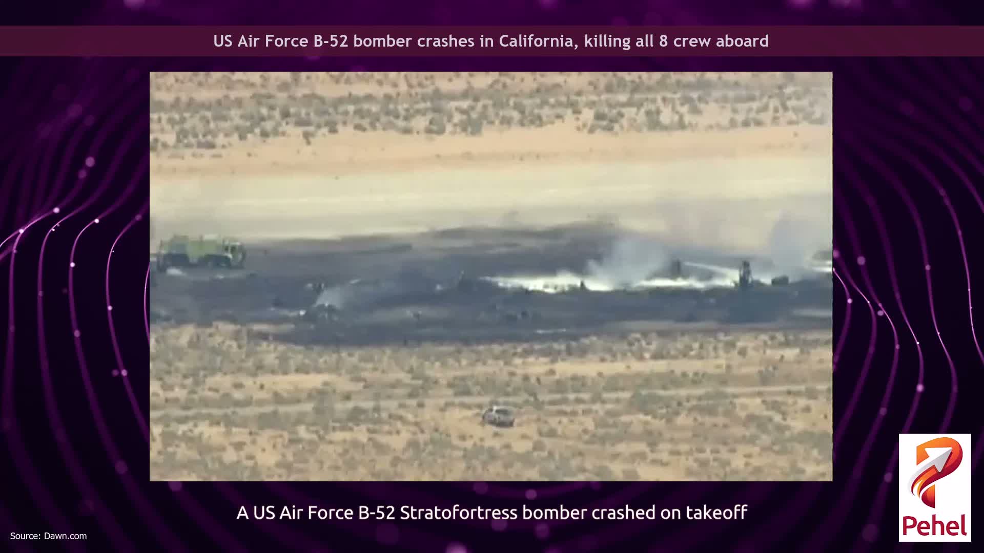 US Air Force B-52 bomber crashes in California, killing all 8 crew aboard
