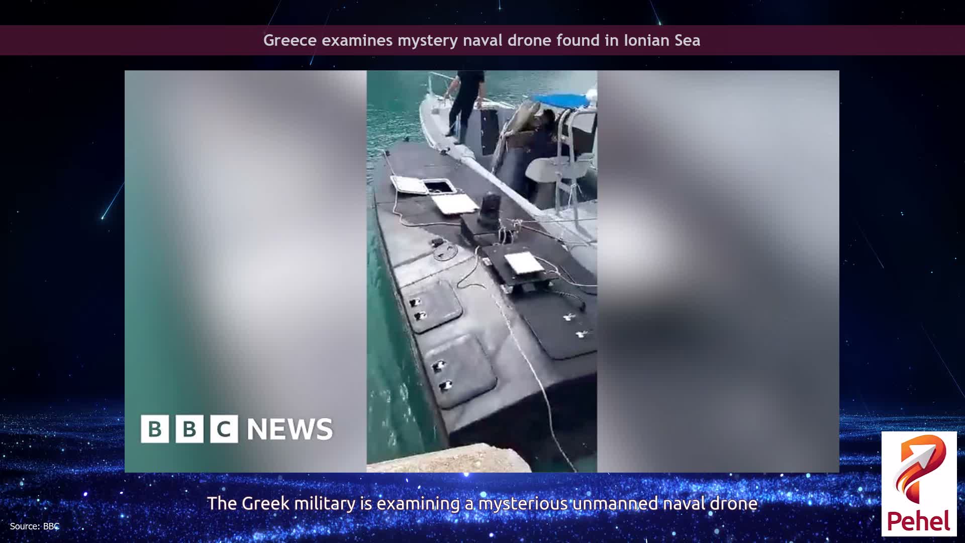 Greece examines mystery naval drone found in Ionian Sea