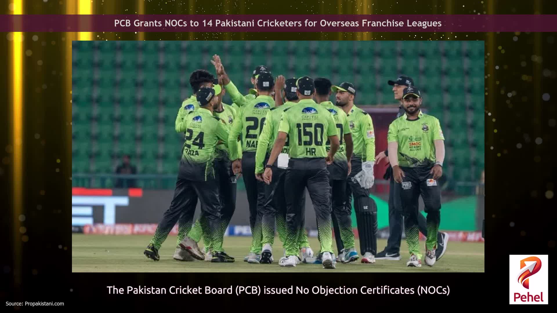 PCB Grants NOCs to 14 Pakistani Cricketers for Overseas Franchise Leagues