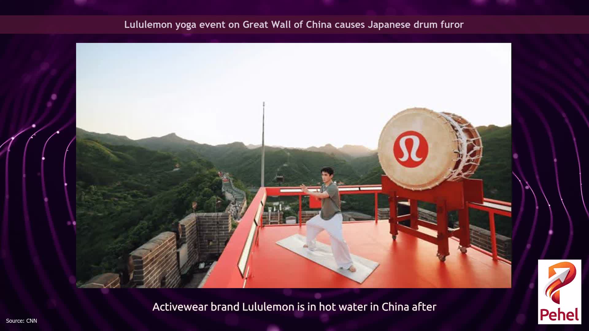 Lululemon yoga event on Great Wall of China causes Japanese drum furor