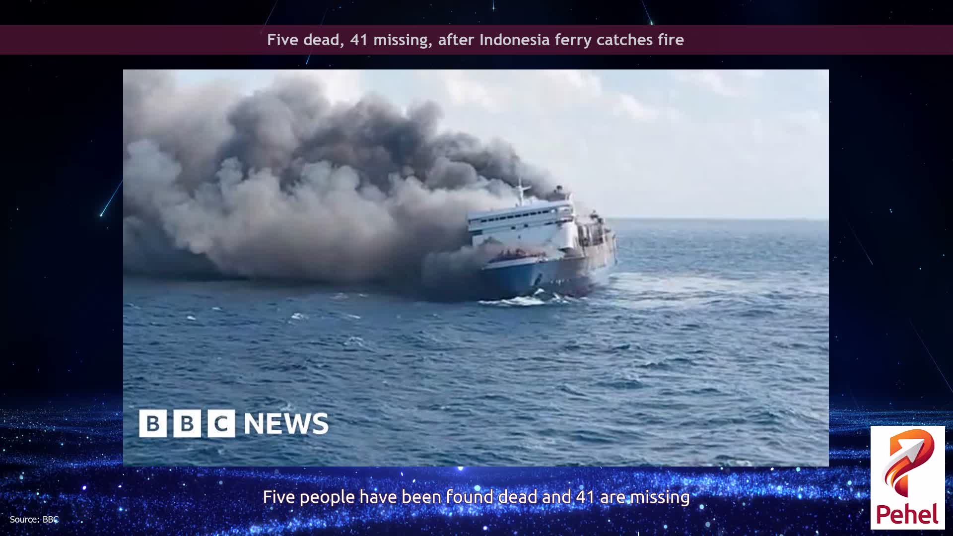 Five dead, 41 missing, after Indonesia ferry catches fire