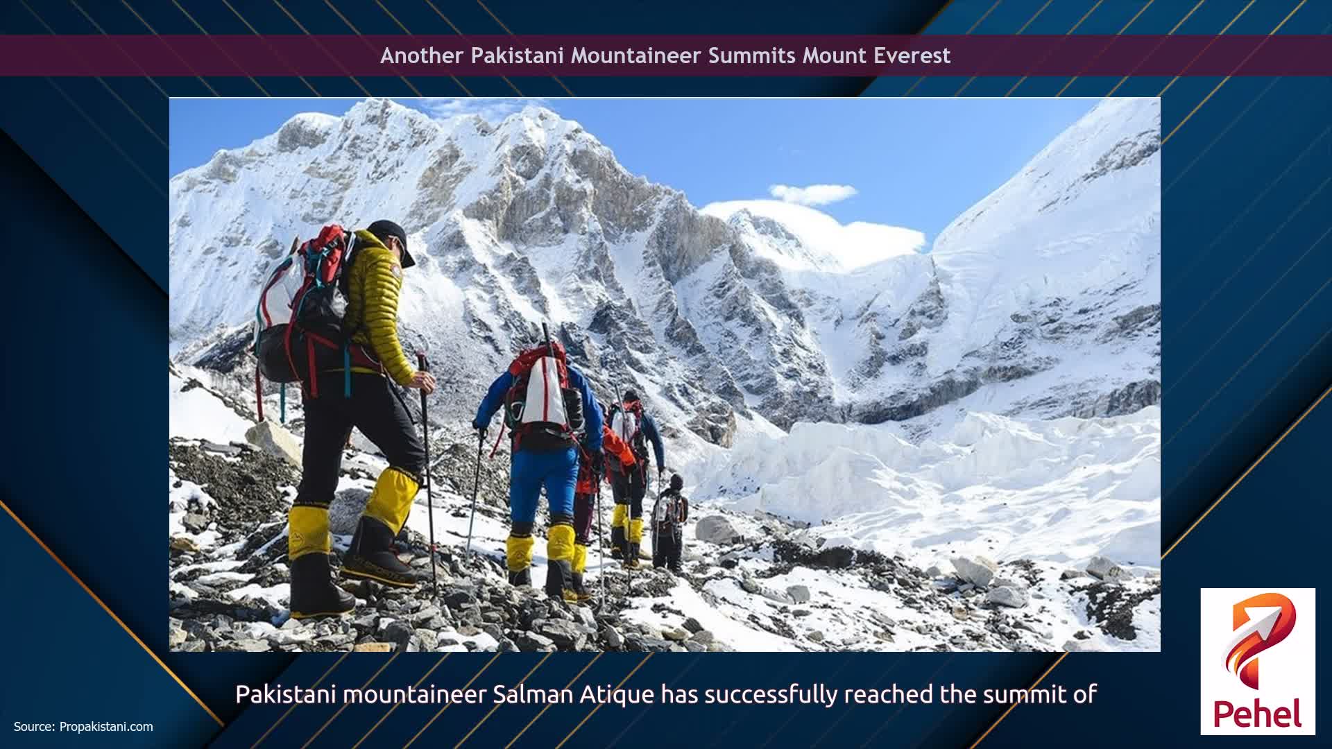 Another Pakistani Mountaineer Summits Mount Everest
