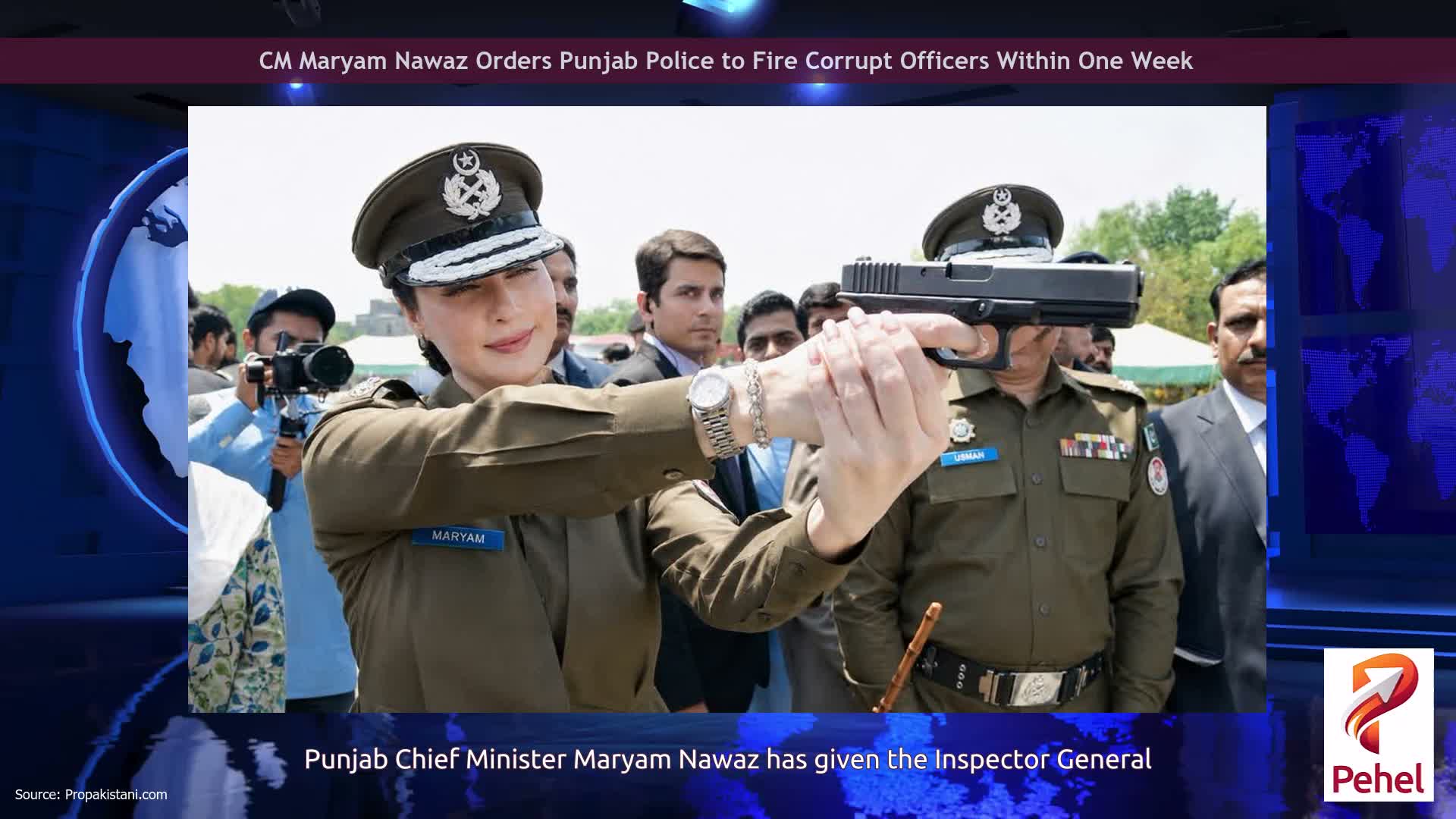 CM Maryam Nawaz Orders Punjab Police to Fire Corrupt Officers Within One Week