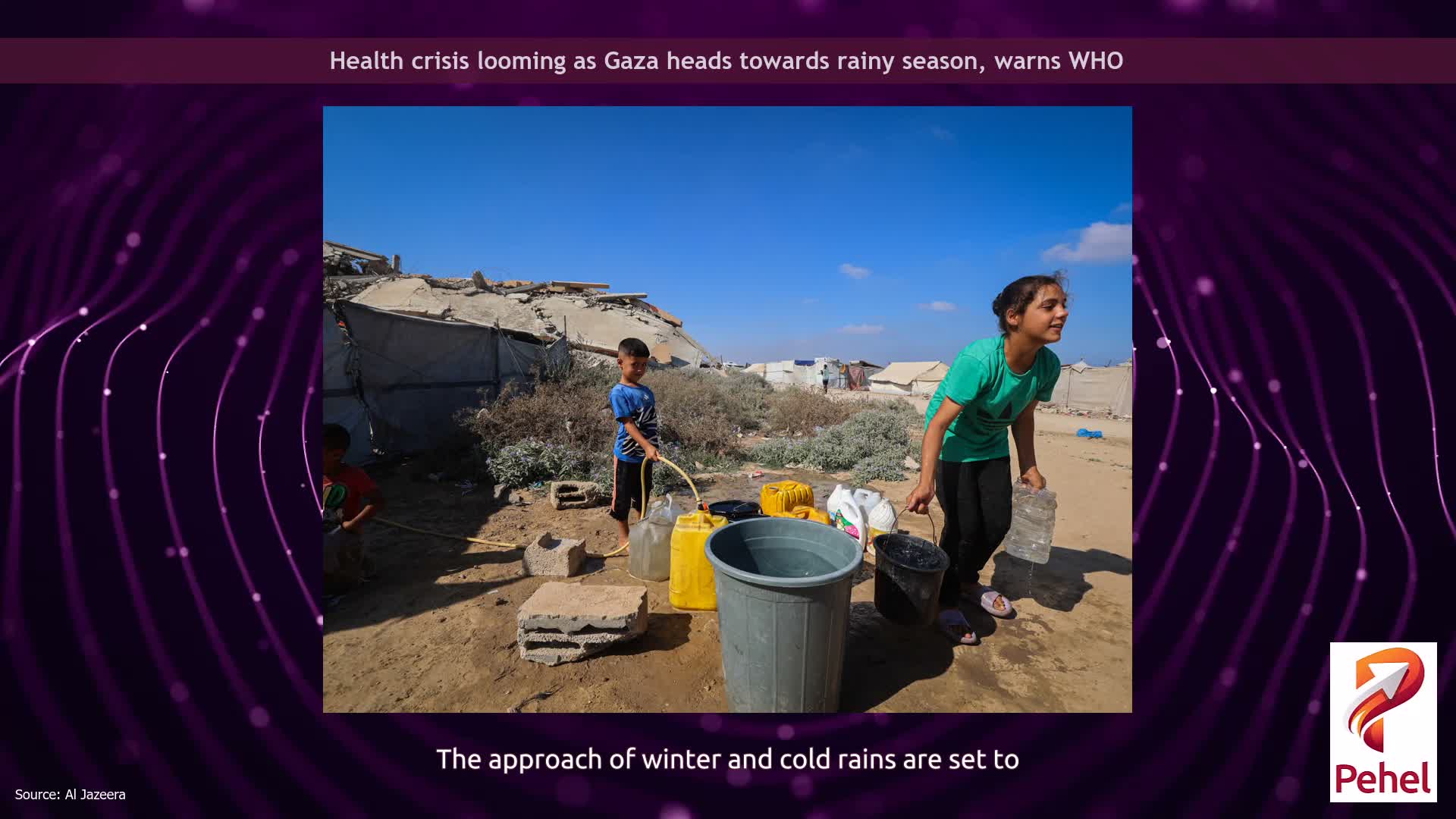 Health crisis looming as Gaza heads towards rainy season, warns WHO