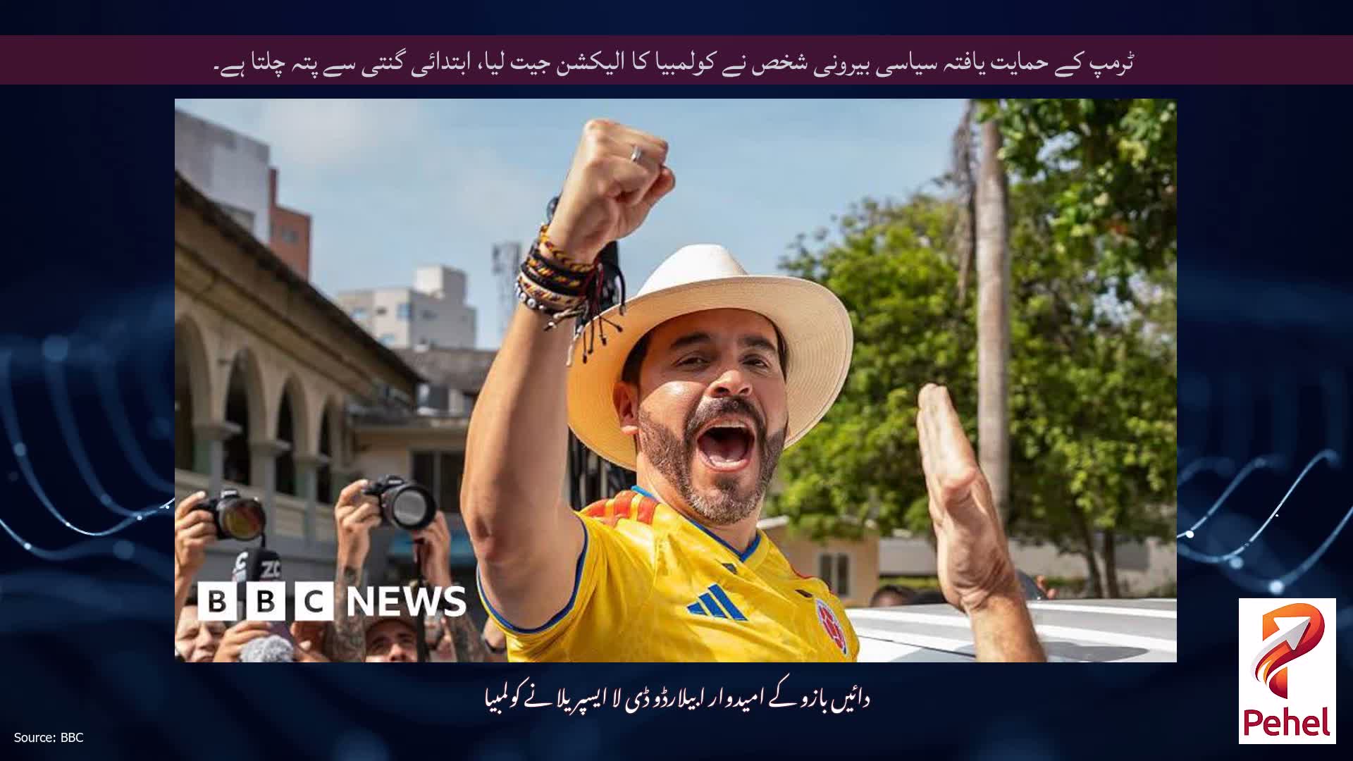 ٹرمپ کے حمایت یافتہ سیاسی بیرونی شخص نے کولمبیا کا الیکشن جیت لیا، ابتدائی گنتی سے پتہ چلتا ہے۔