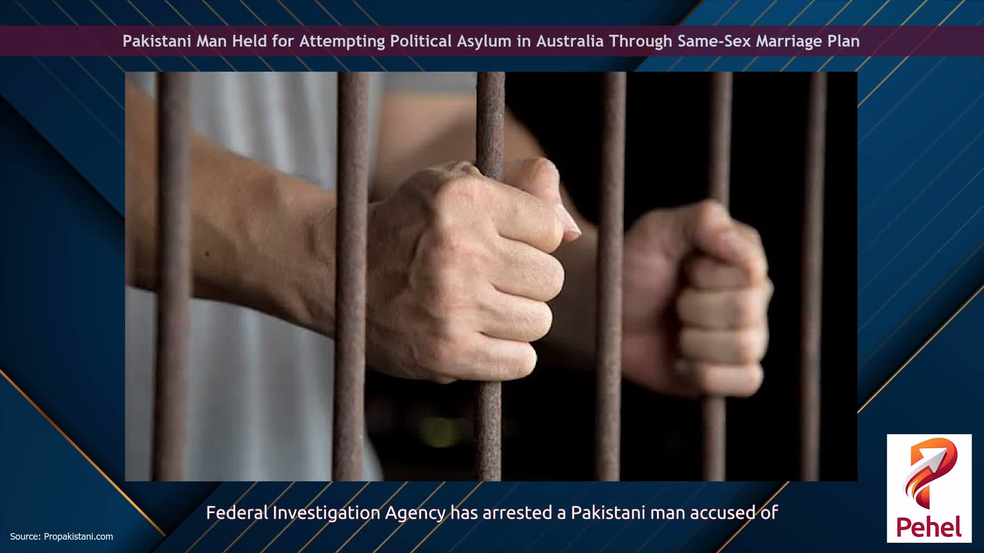 Pakistani Man Held for Attempting Political Asylum in Australia Through Same-Sex Marriage Plan