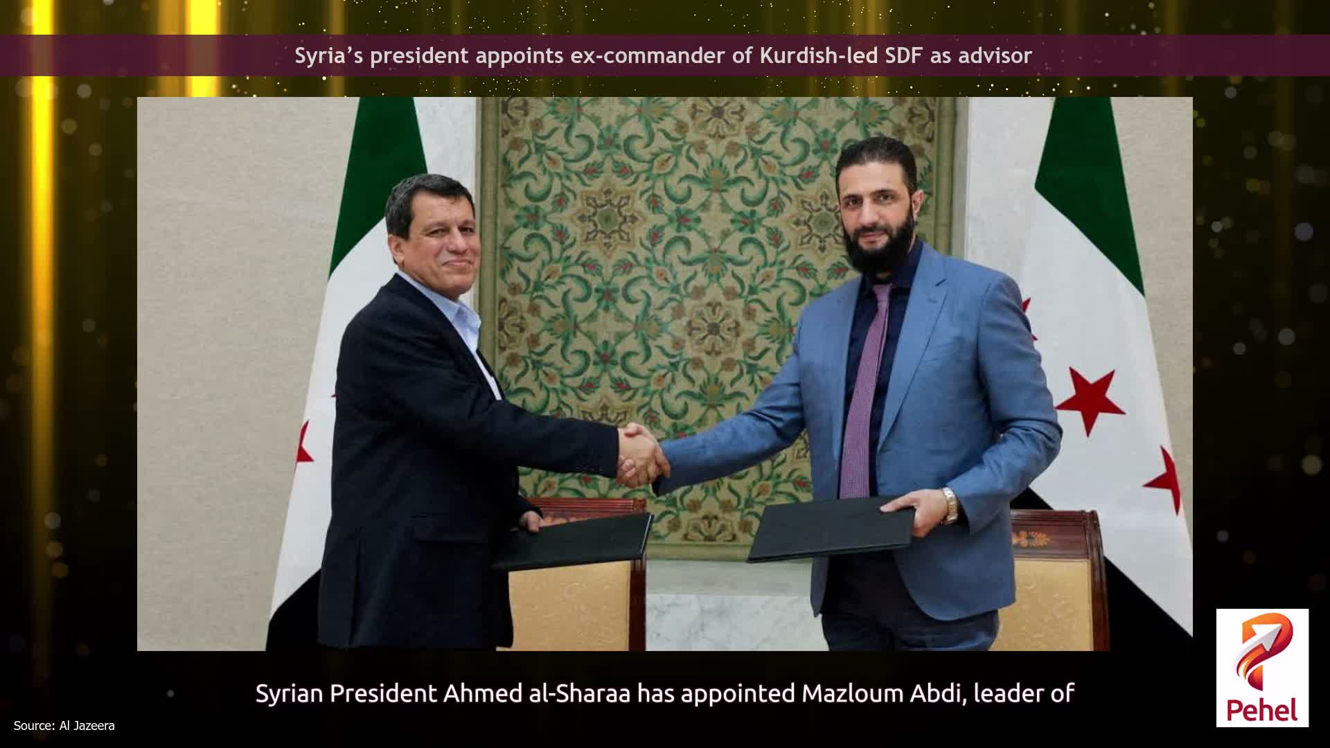 Syria’s president appoints ex-commander of Kurdish-led SDF as advisor