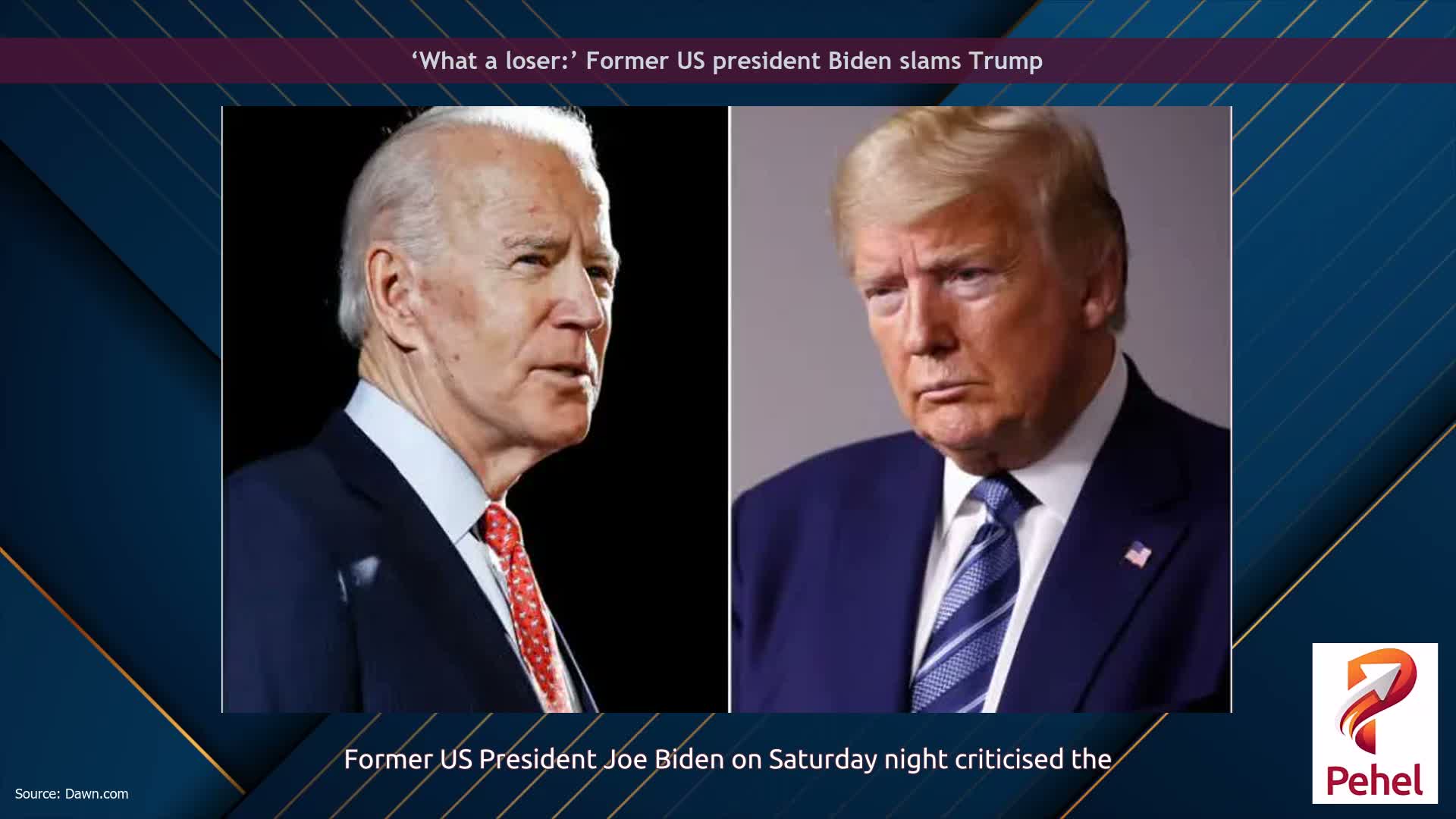 ‘What a loser:’ Former US president Biden slams Trump