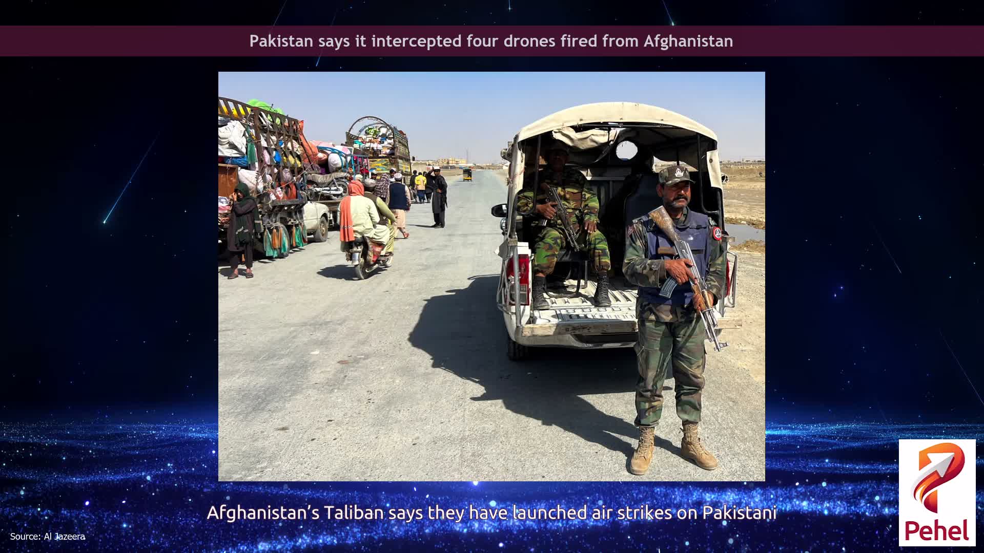 Pakistan says it intercepted four drones fired from Afghanistan