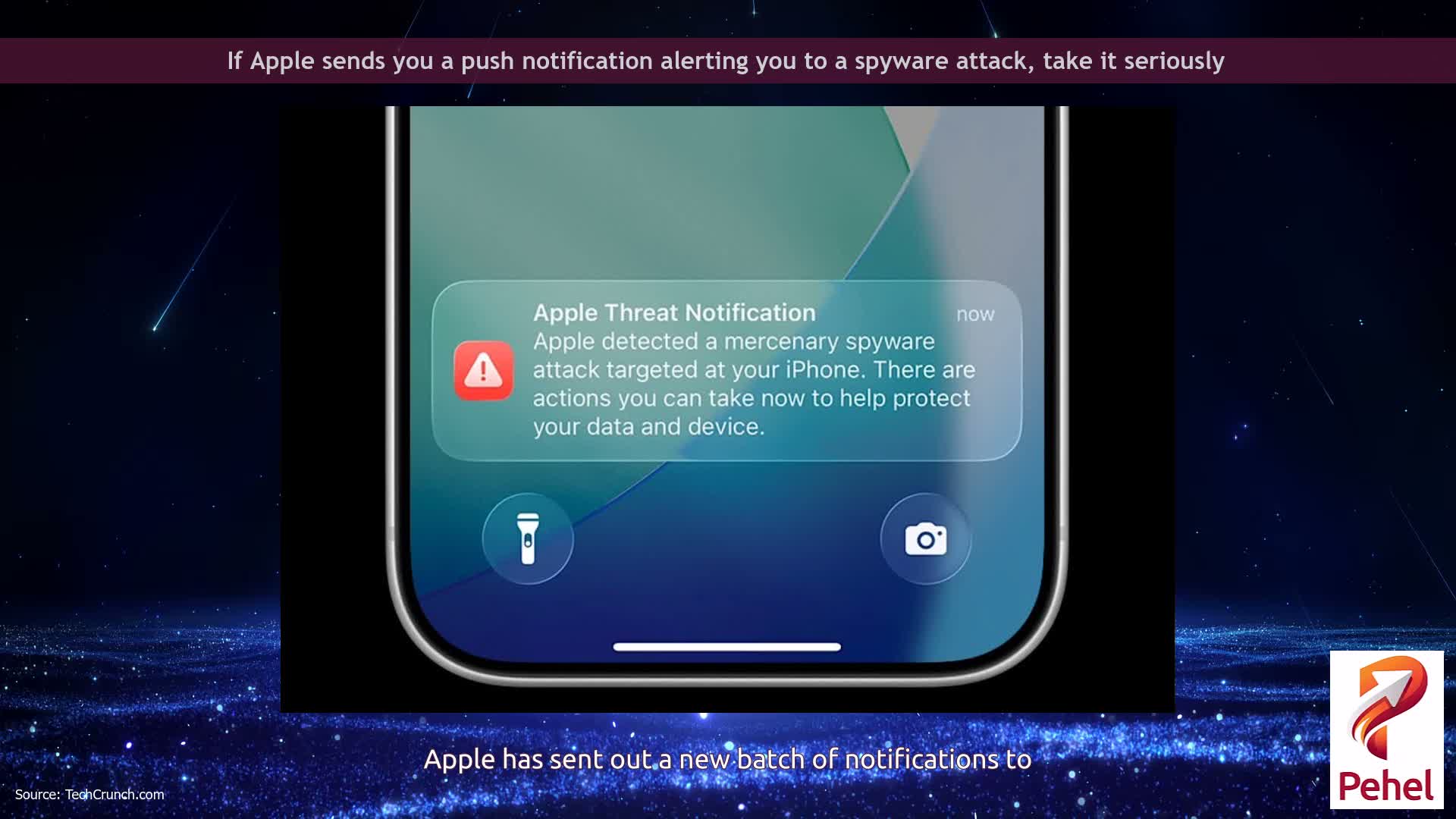 If Apple sends you a push notification alerting you to a spyware attack, take it seriously