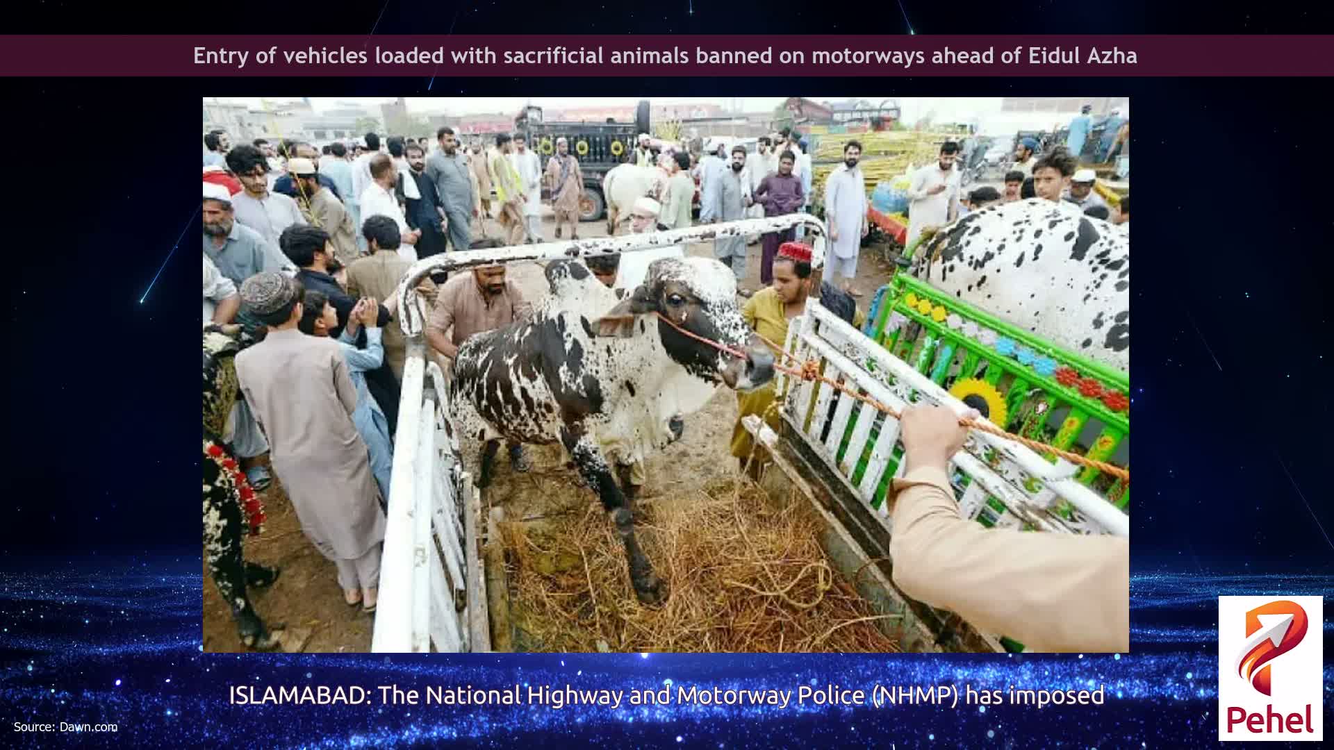 Entry of vehicles loaded with sacrificial animals banned on motorways ahead of Eidul Azha