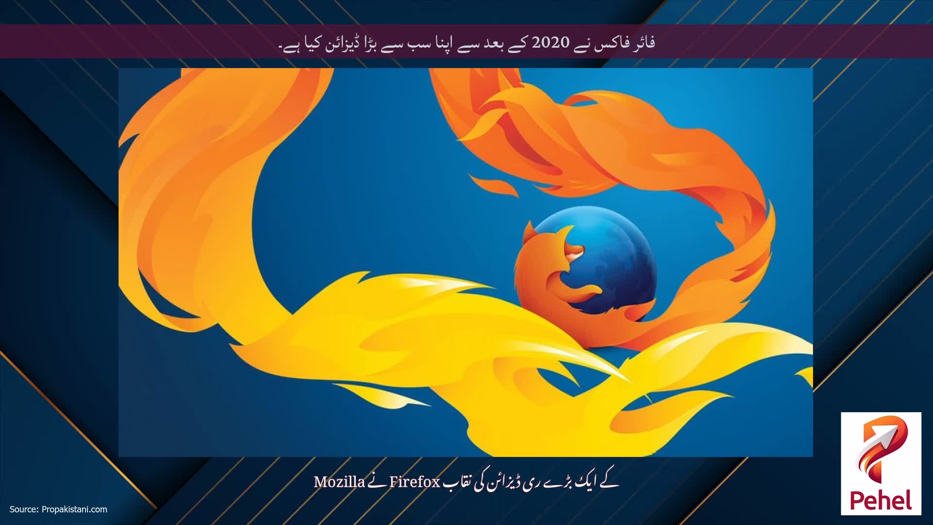 فائر فاکس نے 2020 کے بعد سے اپنا سب سے بڑا ڈیزائن کیا ہے۔