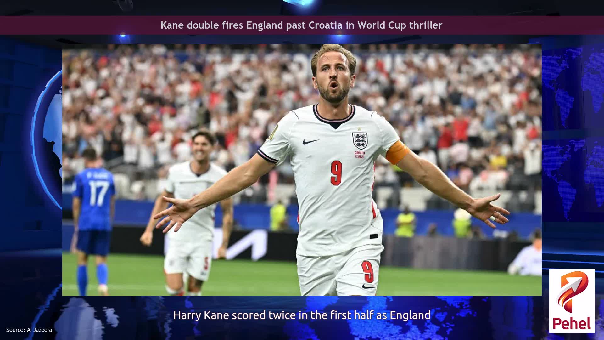 Kane double fires England past Croatia in World Cup thriller