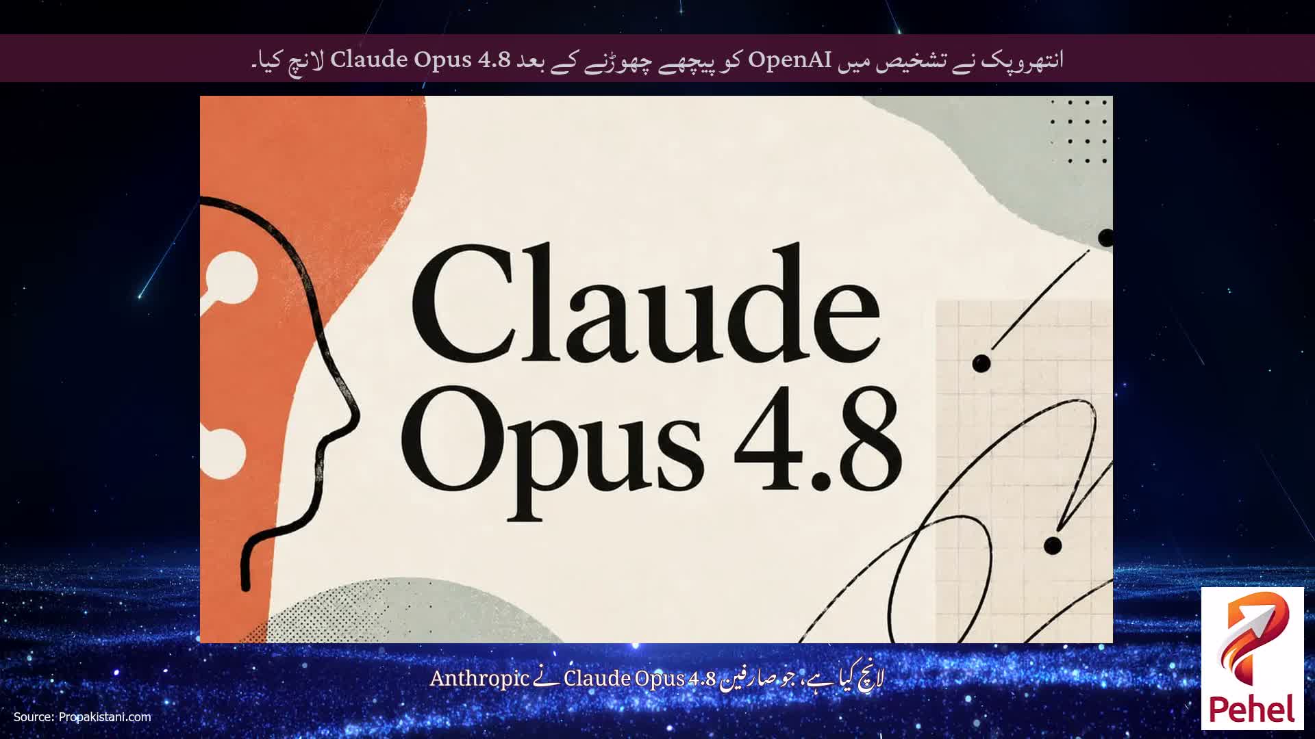 انتھروپک نے تشخیص میں OpenAI کو پیچھے چھوڑنے کے بعد Claude Opus 4.8 لانچ کیا۔