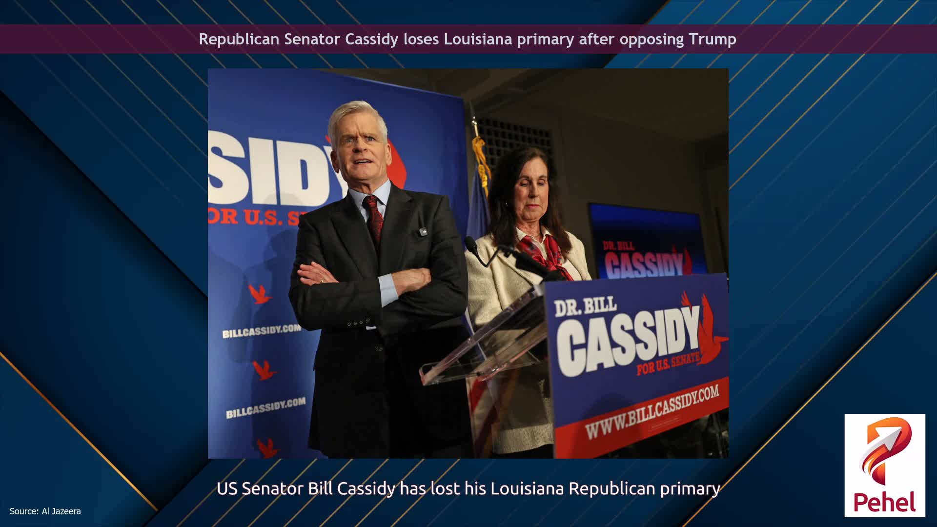Republican Senator Cassidy loses Louisiana primary after opposing Trump