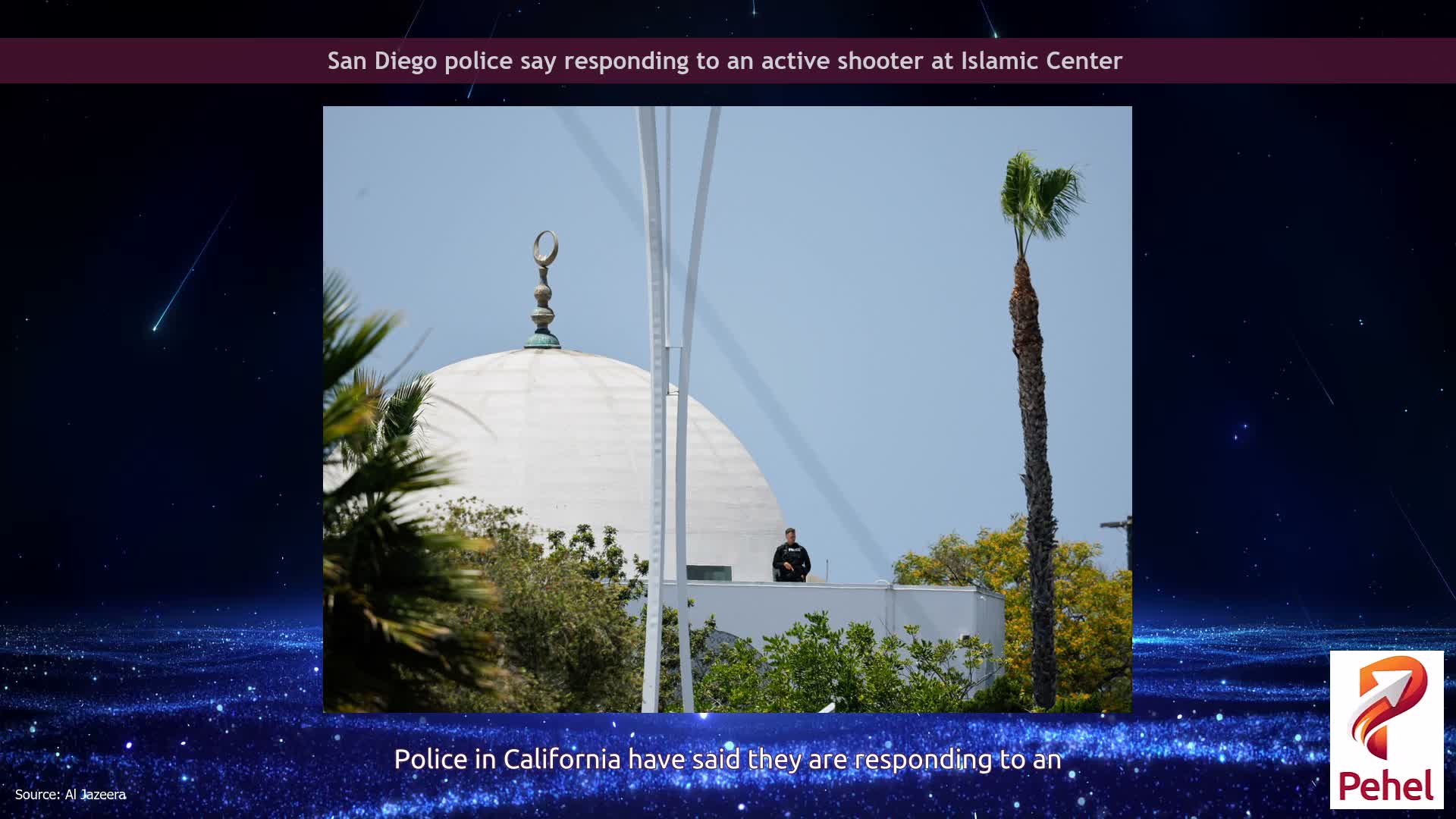 San Diego police say responding to an active shooter at Islamic Center