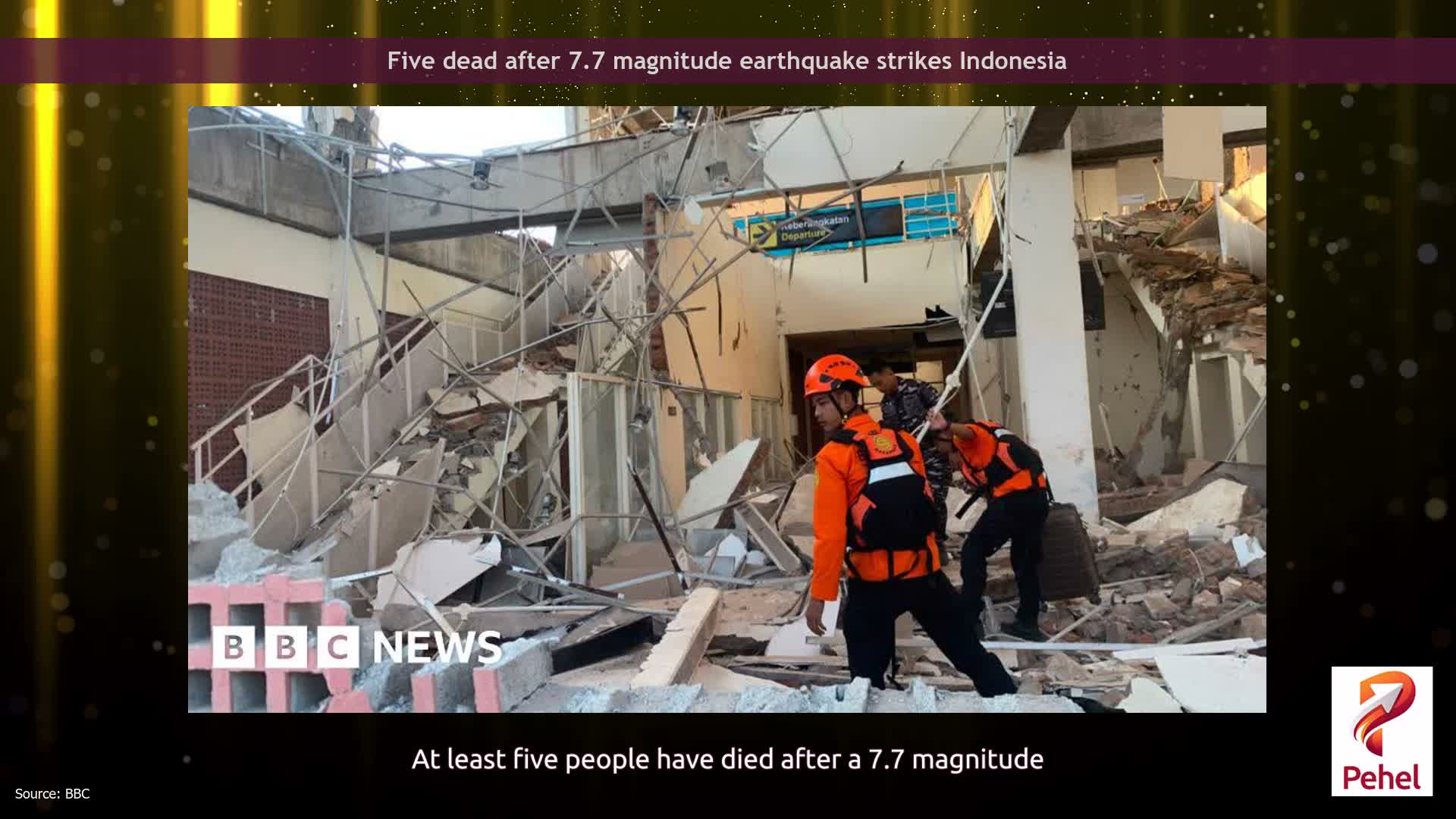 Five dead after 7.7 magnitude earthquake strikes Indonesia