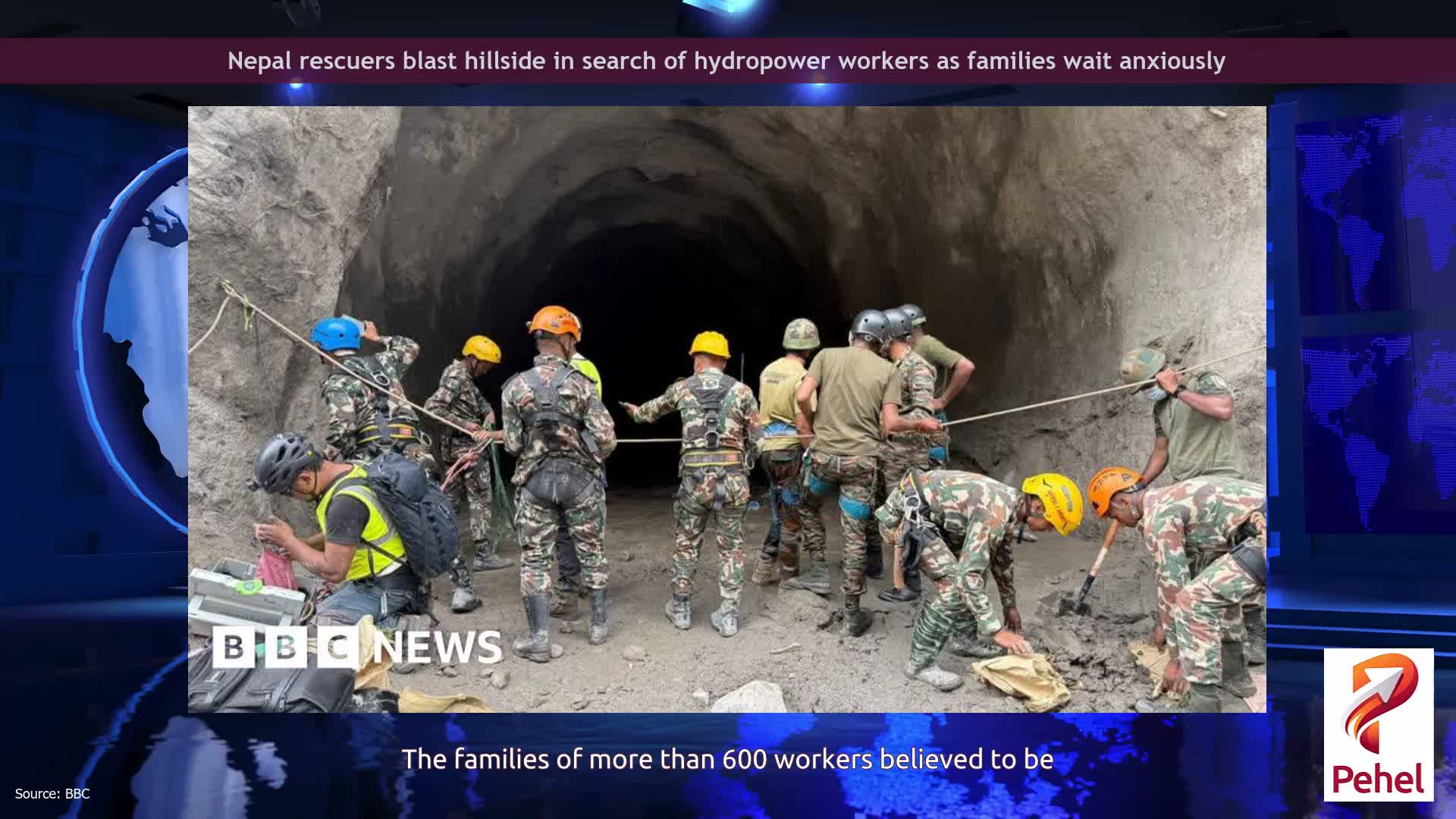 Nepal rescuers blast hillside in search of hydropower workers as families wait anxiously