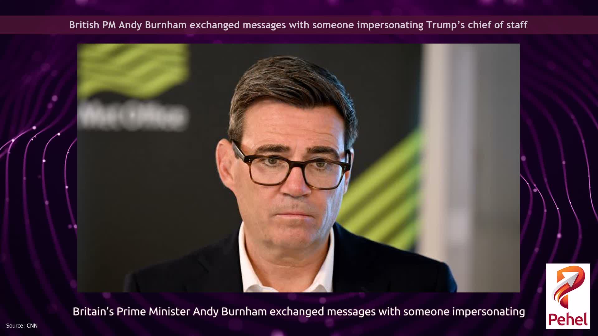 British PM Andy Burnham exchanged messages with someone impersonating Trump’s chief of staff
