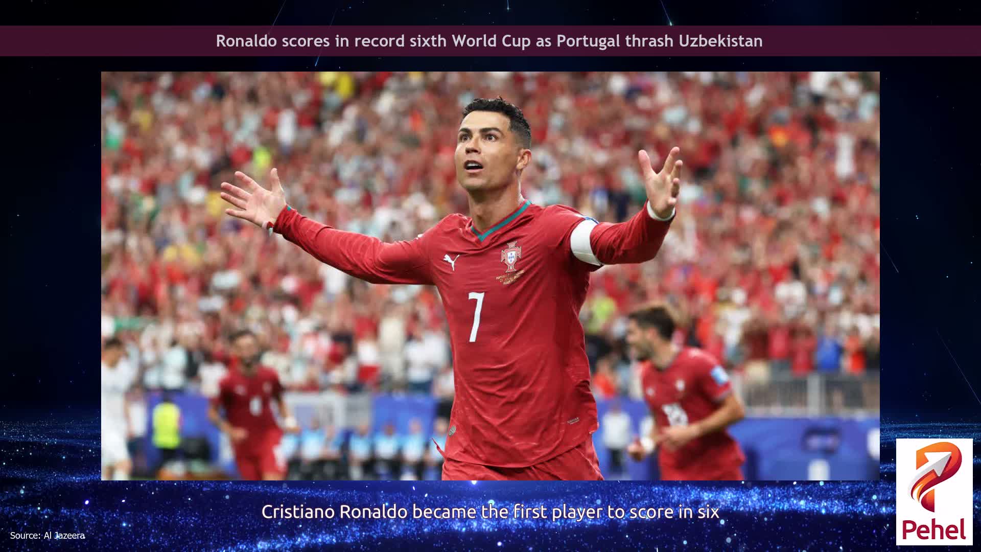 Ronaldo scores in record sixth World Cup as Portugal thrash Uzbekistan