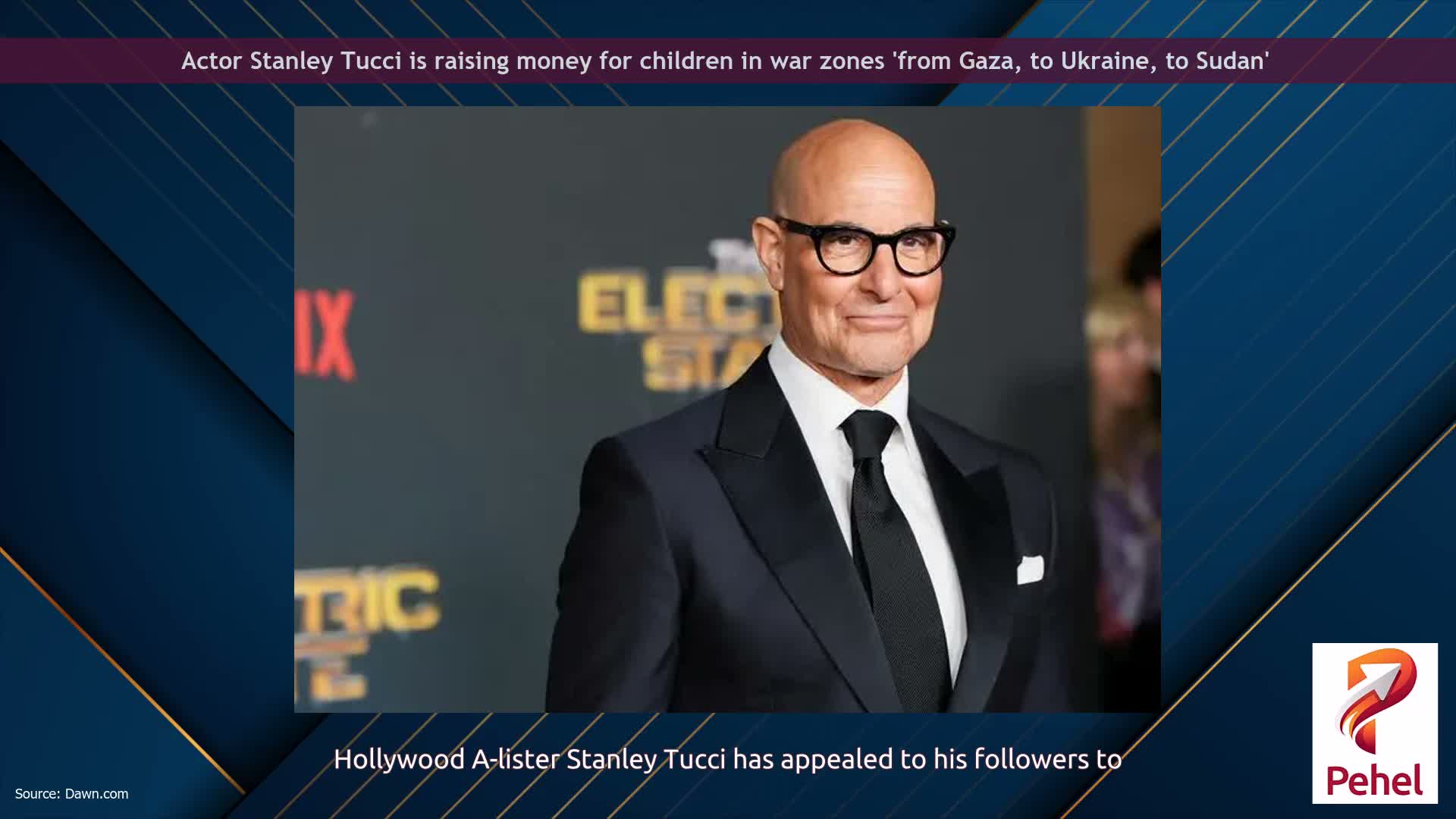 Actor Stanley Tucci is raising money for children in war zones 'from Gaza, to Ukraine, to Sudan'