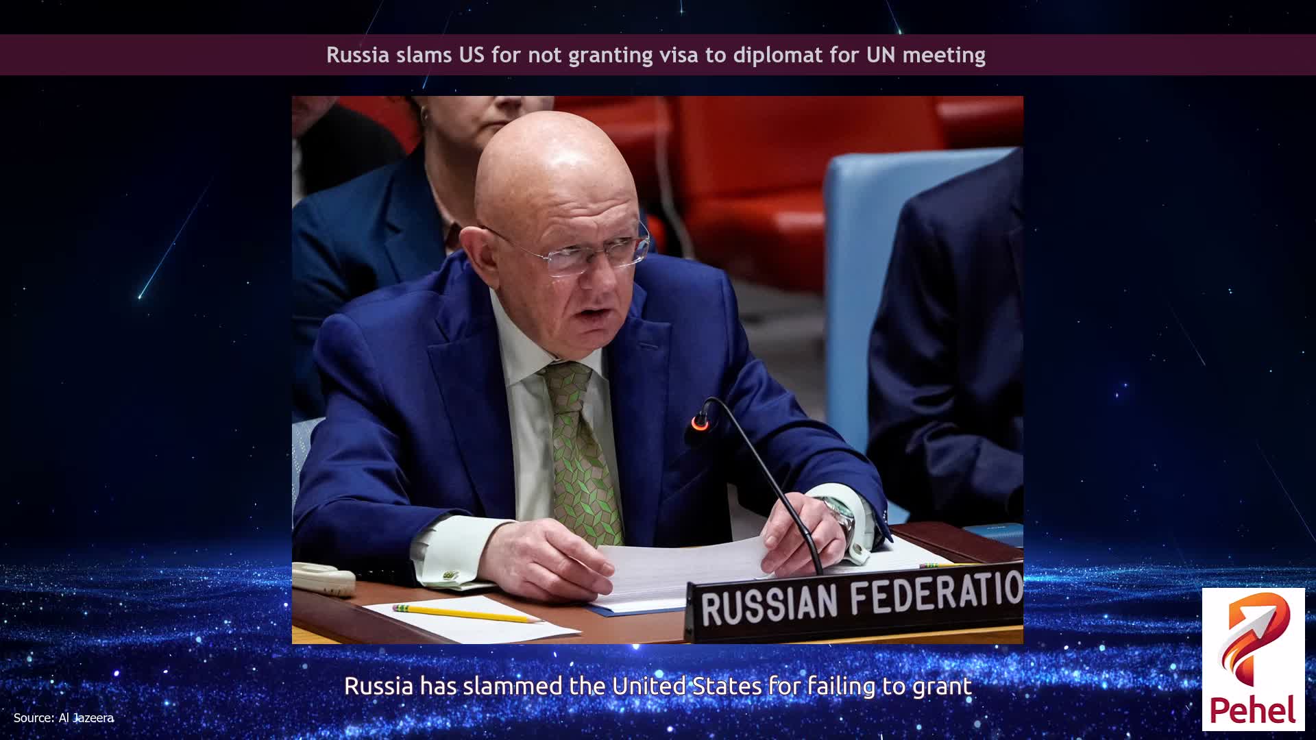 Russia slams US for not granting visa to diplomat for UN meeting