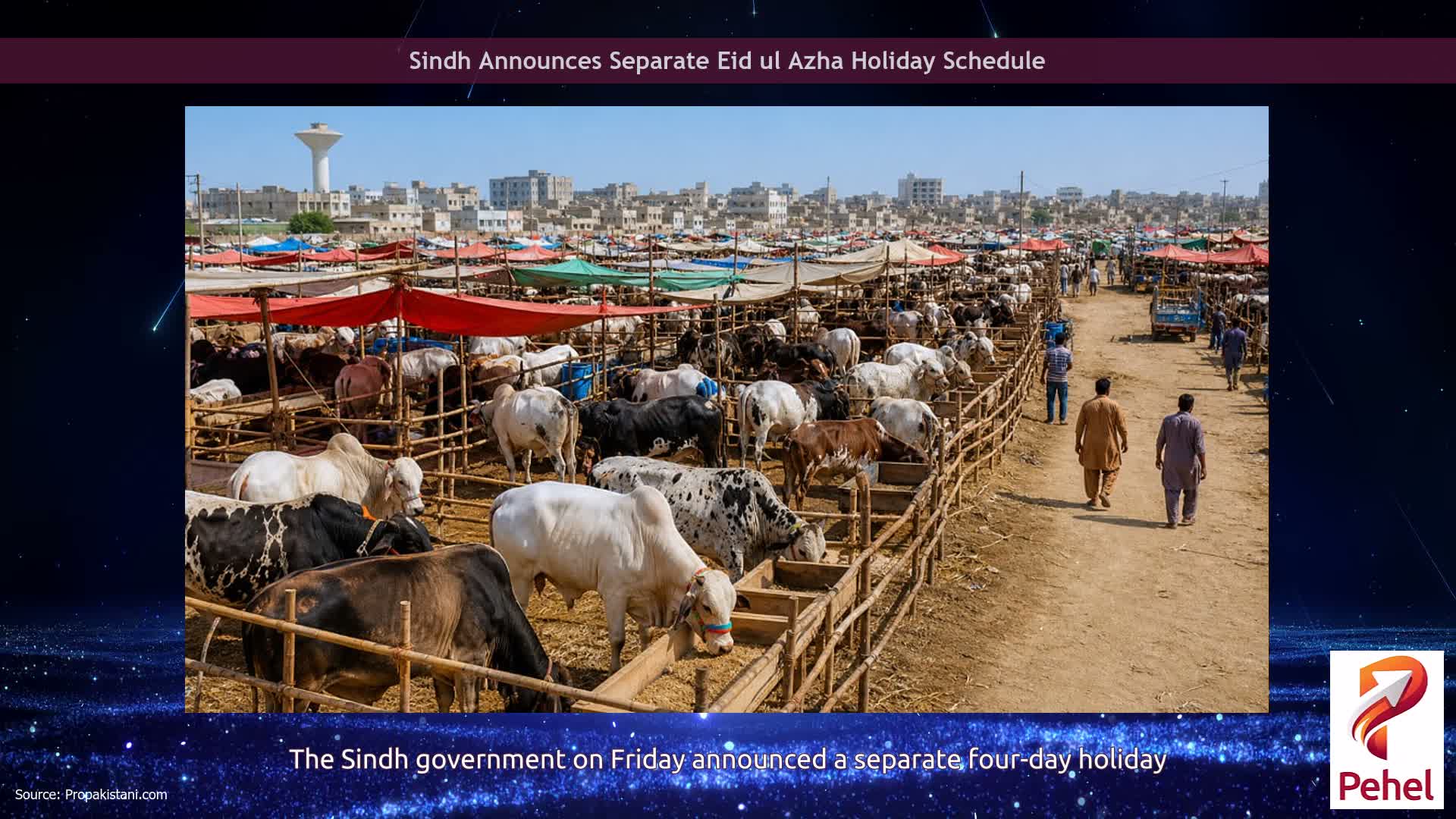 Sindh Announces Separate Eid ul Azha Holiday Schedule