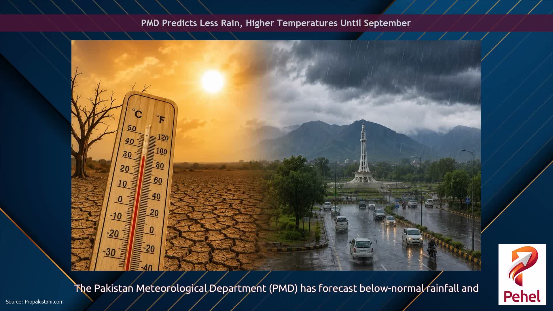 PMD Predicts Less Rain, Higher Temperatures Until September