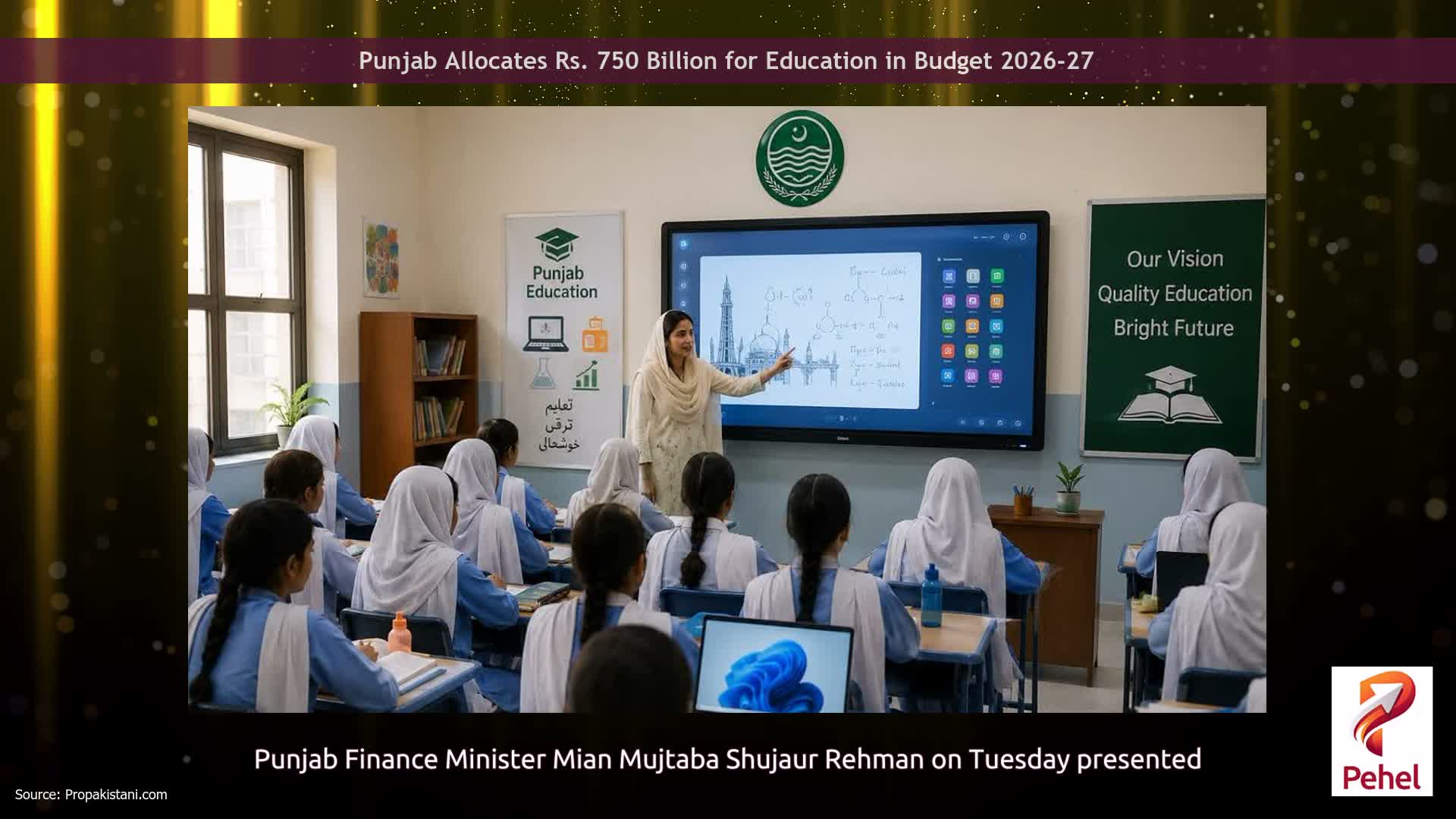 Punjab Allocates Rs. 750 Billion for Education in Budget 2026-27