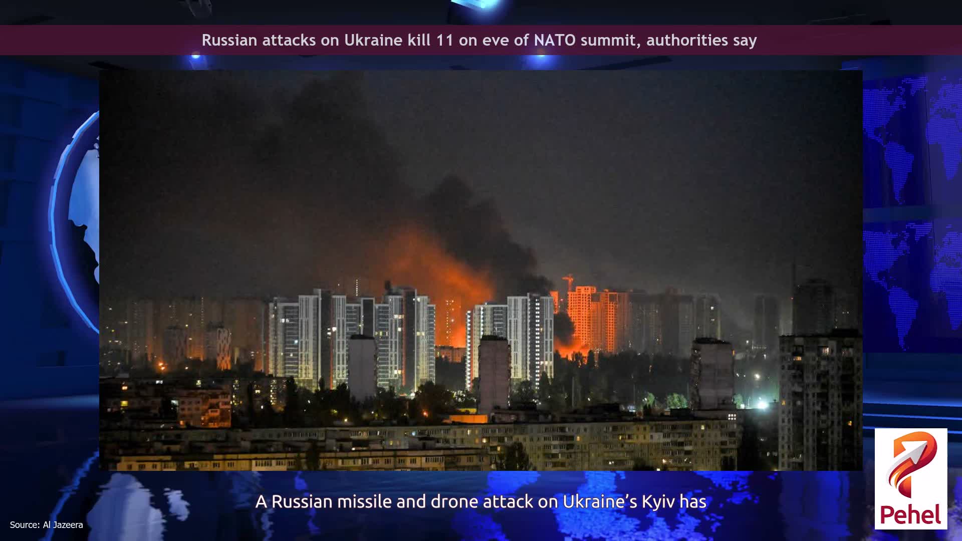 Russian attacks on Ukraine kill 11 on eve of NATO summit, authorities say