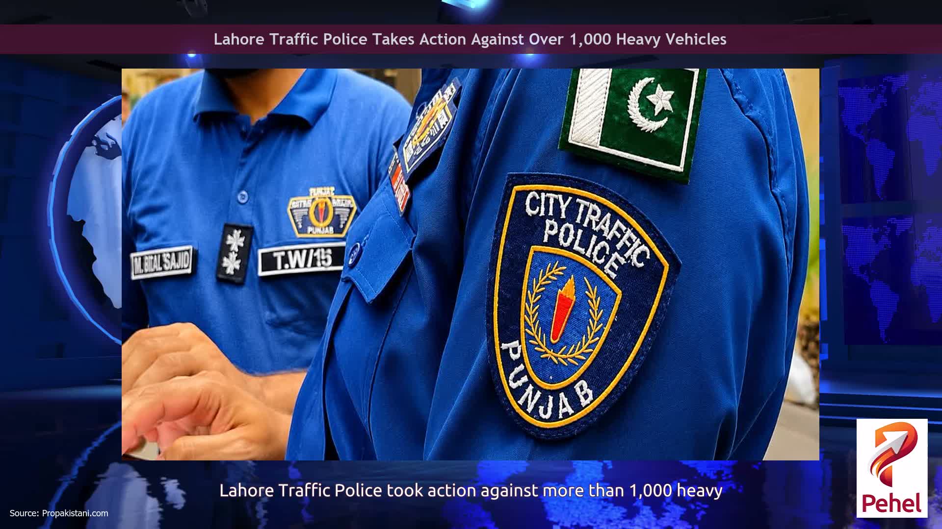 Lahore Traffic Police Takes Action Against Over 1,000 Heavy Vehicles