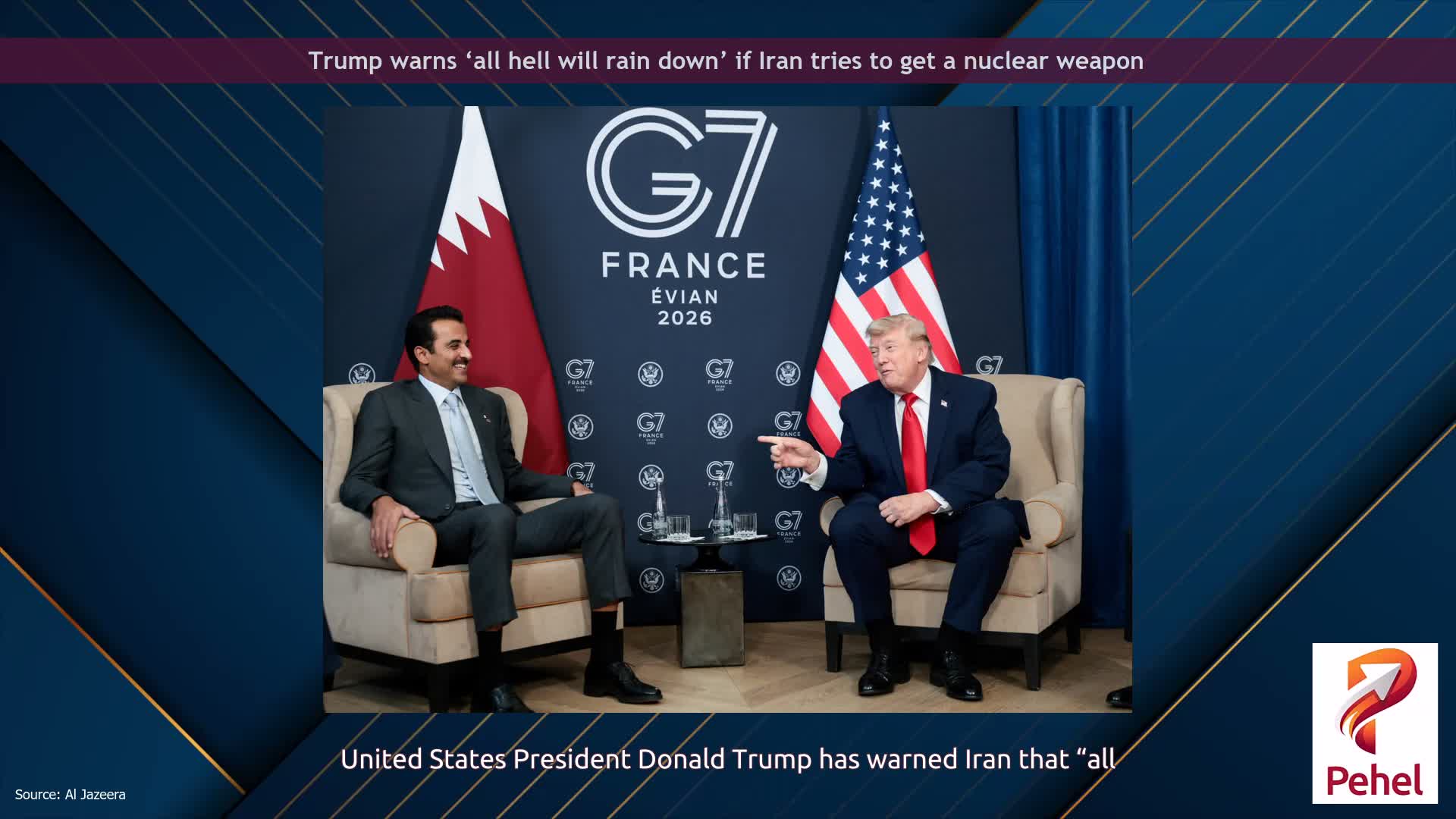 Trump warns ‘all hell will rain down’ if Iran tries to get a nuclear weapon