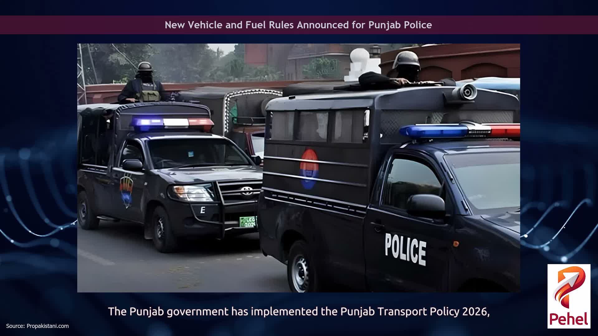 New Vehicle and Fuel Rules Announced for Punjab Police