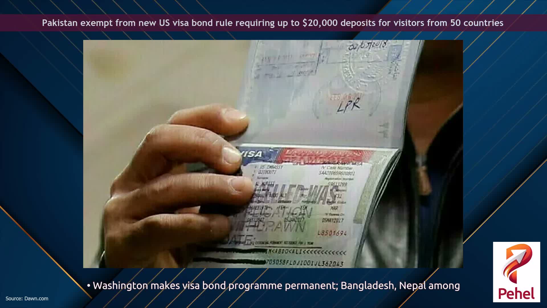 Pakistan exempt from new US visa bond rule requiring up to $20,000 deposits for visitors from 50 countries