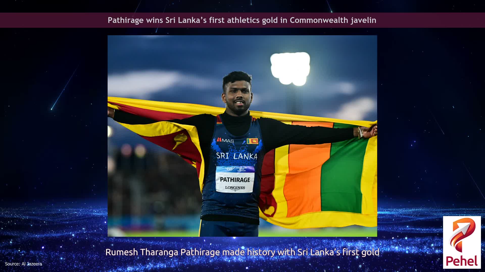 Pathirage wins Sri Lanka’s first athletics gold in Commonwealth javelin