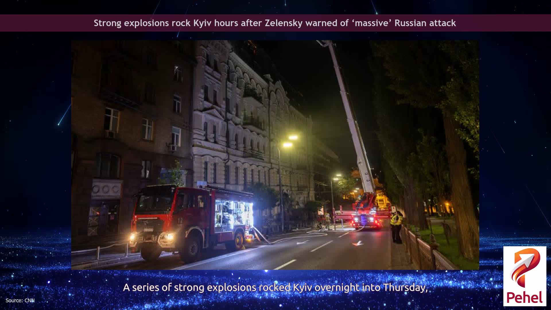 Strong explosions rock Kyiv hours after Zelensky warned of ‘massive’ Russian attack