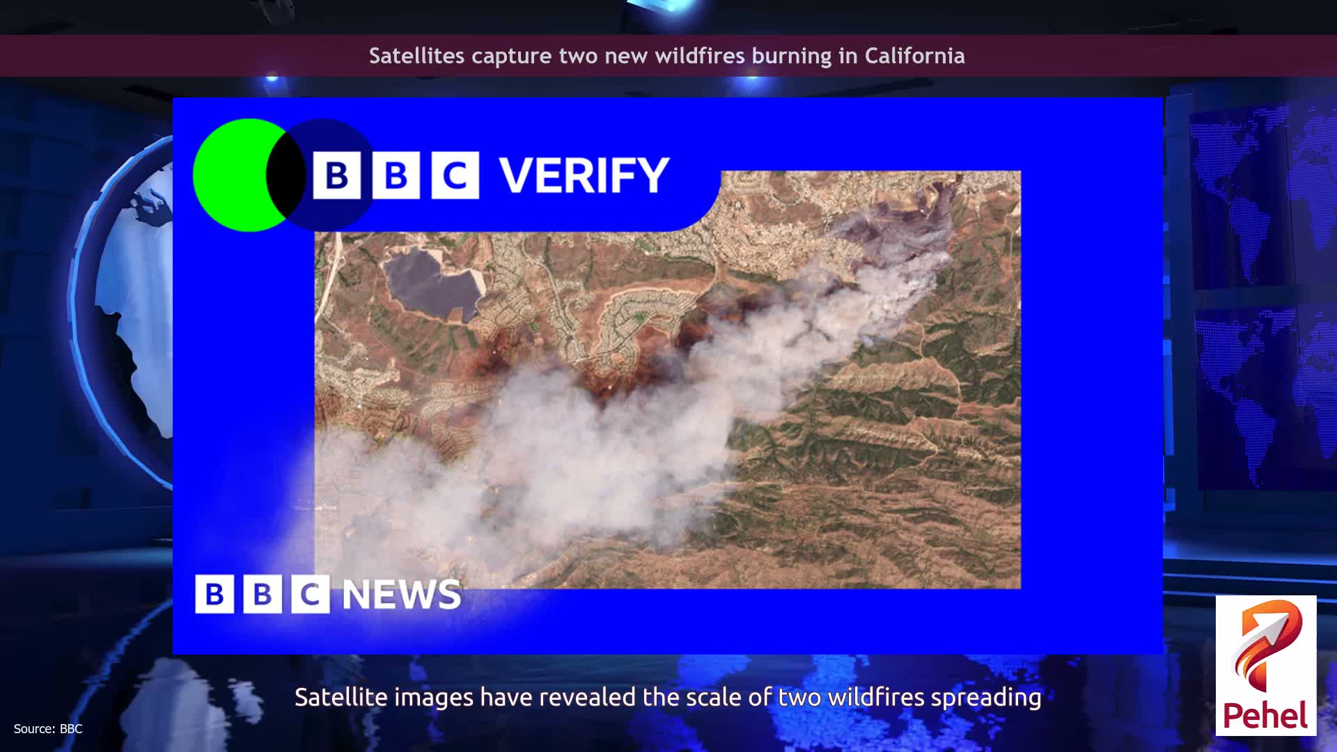 Satellites capture two new wildfires burning in California