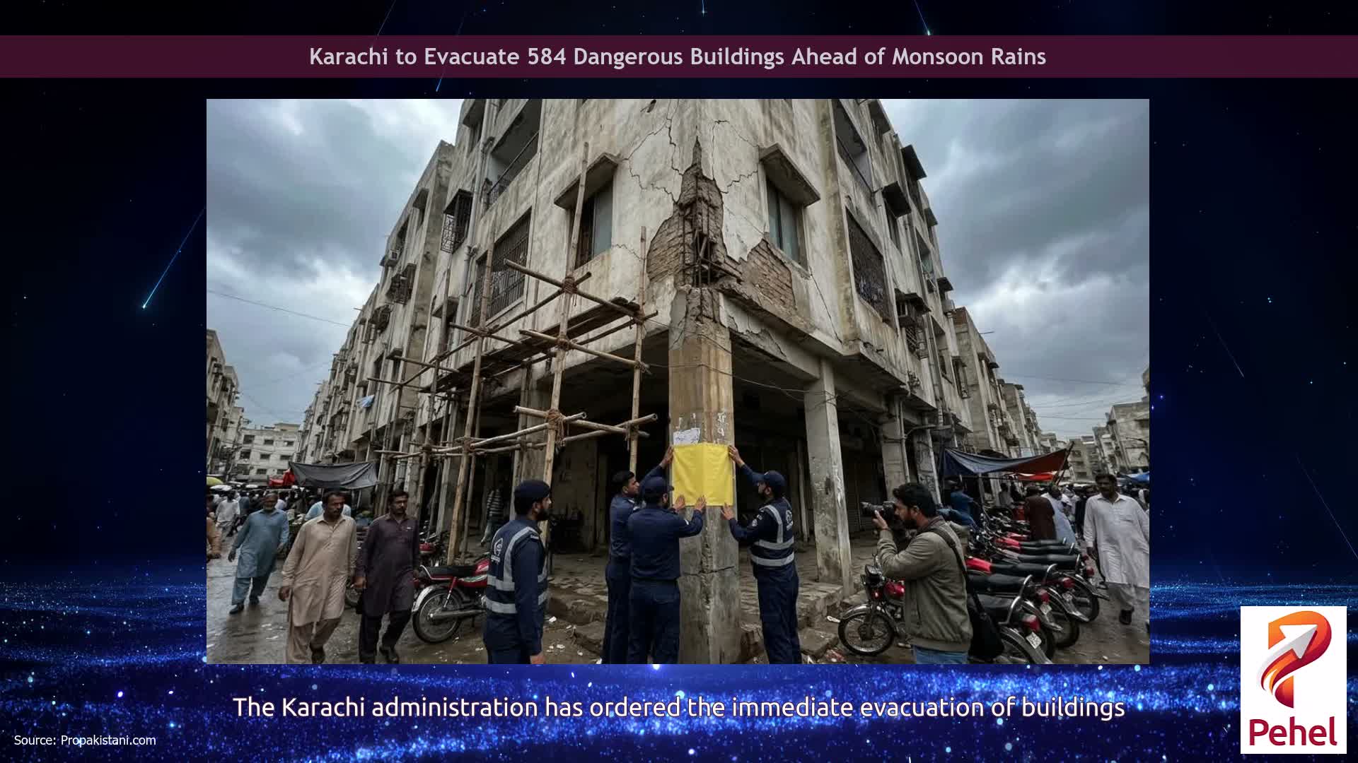 Karachi to Evacuate 584 Dangerous Buildings Ahead of Monsoon Rains