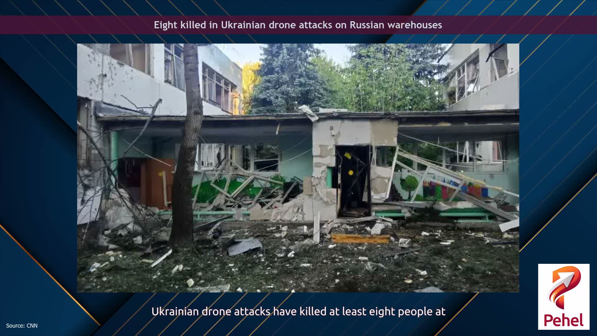 Eight killed in Ukrainian drone attacks on Russian warehouses