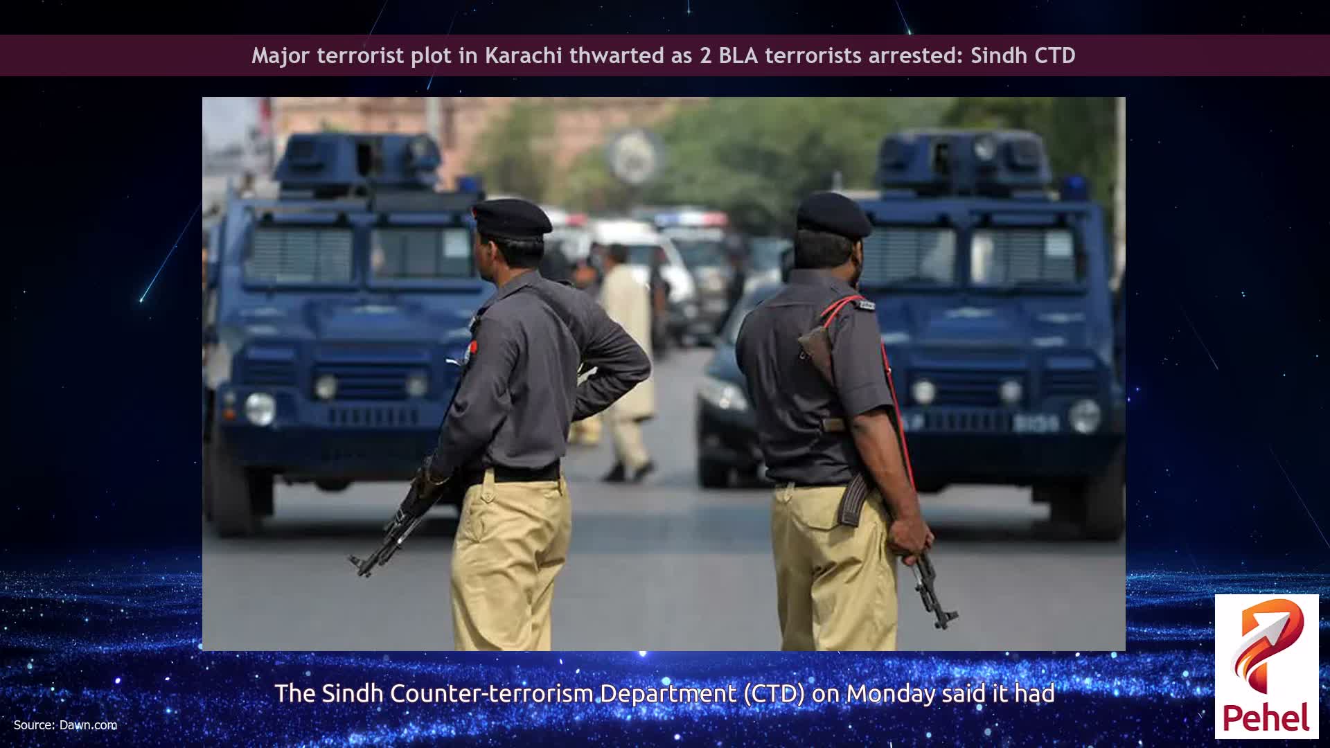 Major terrorist plot in Karachi thwarted as 2 BLA terrorists arrested: Sindh CTD