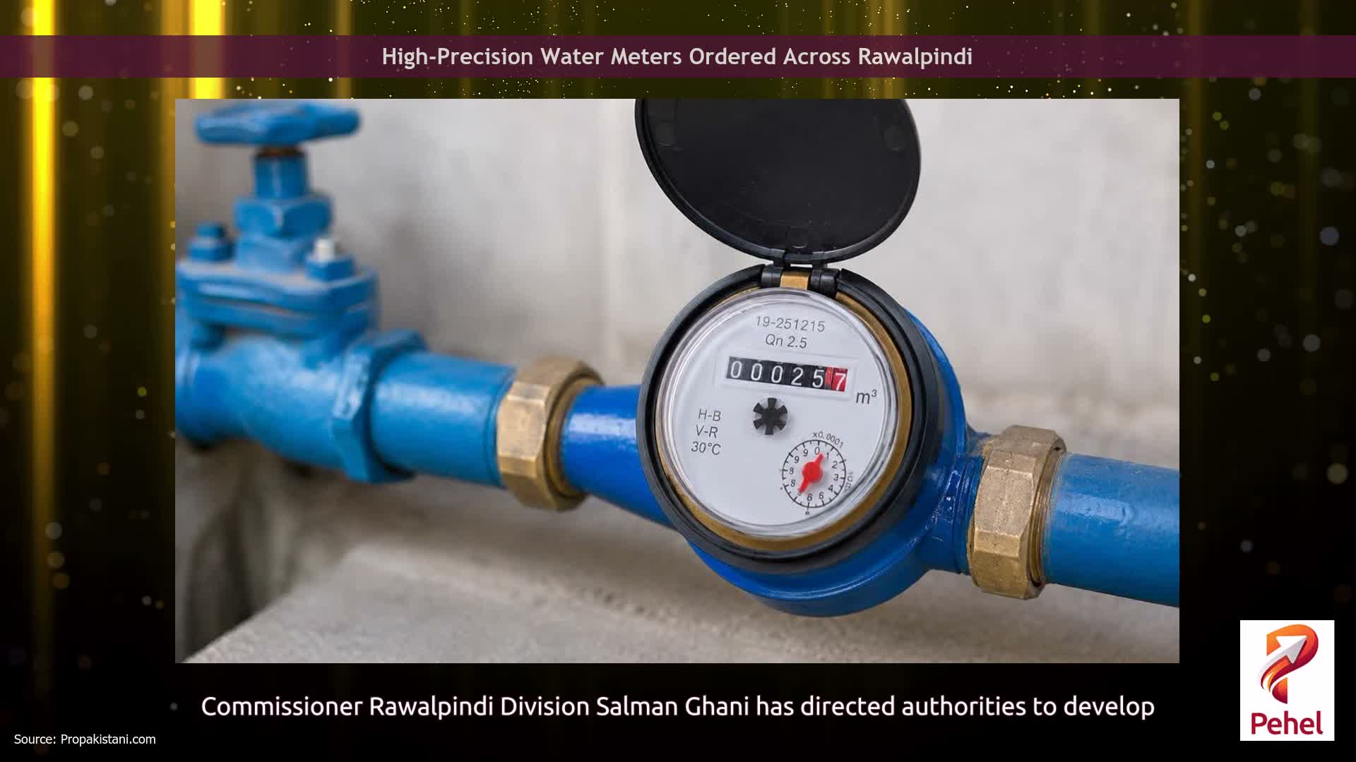 High-Precision Water Meters Ordered Across Rawalpindi