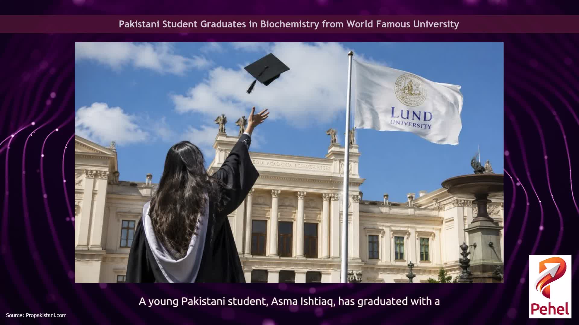 Pakistani Student Graduates in Biochemistry from World Famous University