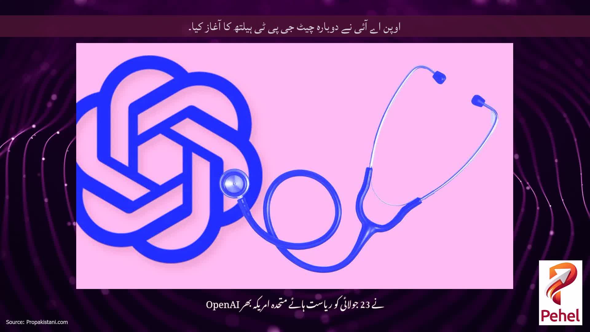 اوپن اے آئی نے دوبارہ چیٹ جی پی ٹی ہیلتھ کا آغاز کیا۔