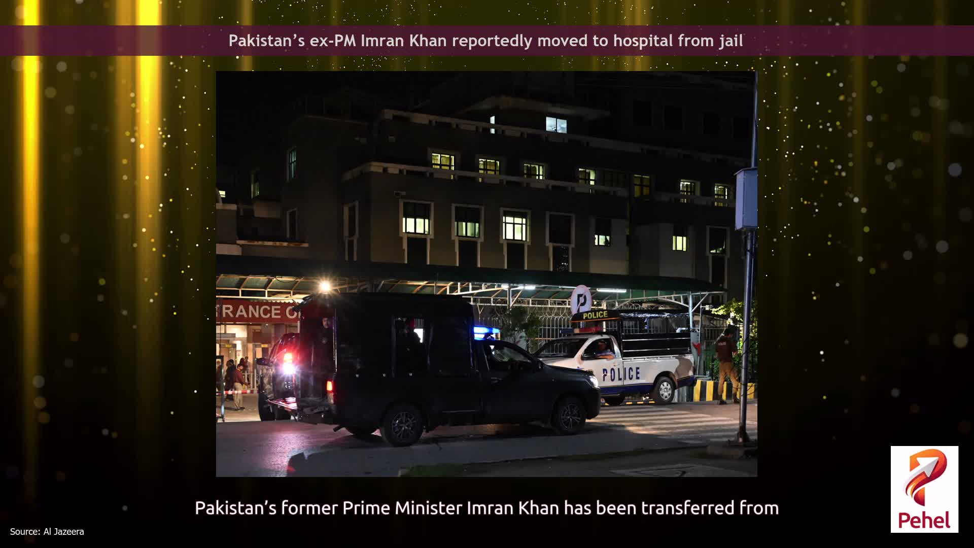Pakistan’s ex-PM Imran Khan reportedly moved to hospital from jail