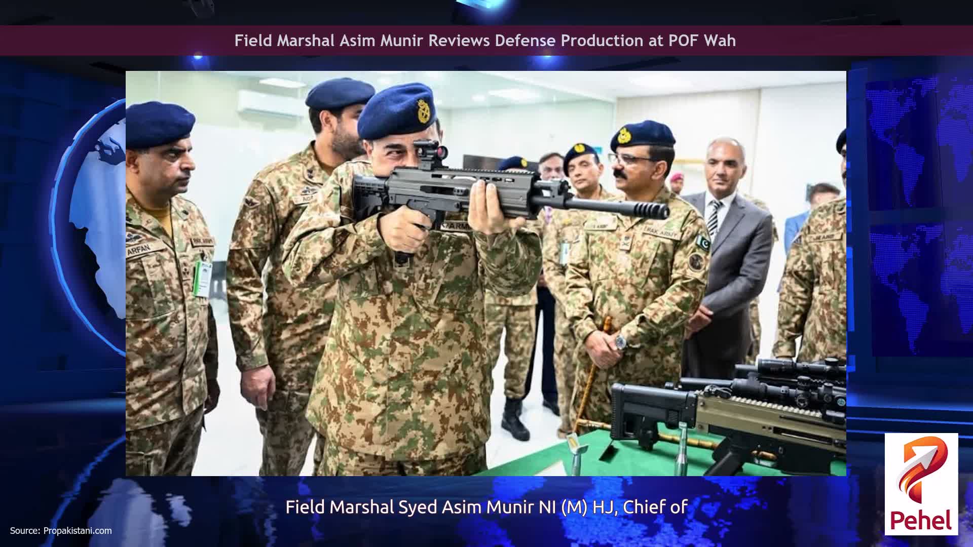 Field Marshal Asim Munir Reviews Defense Production at POF Wah