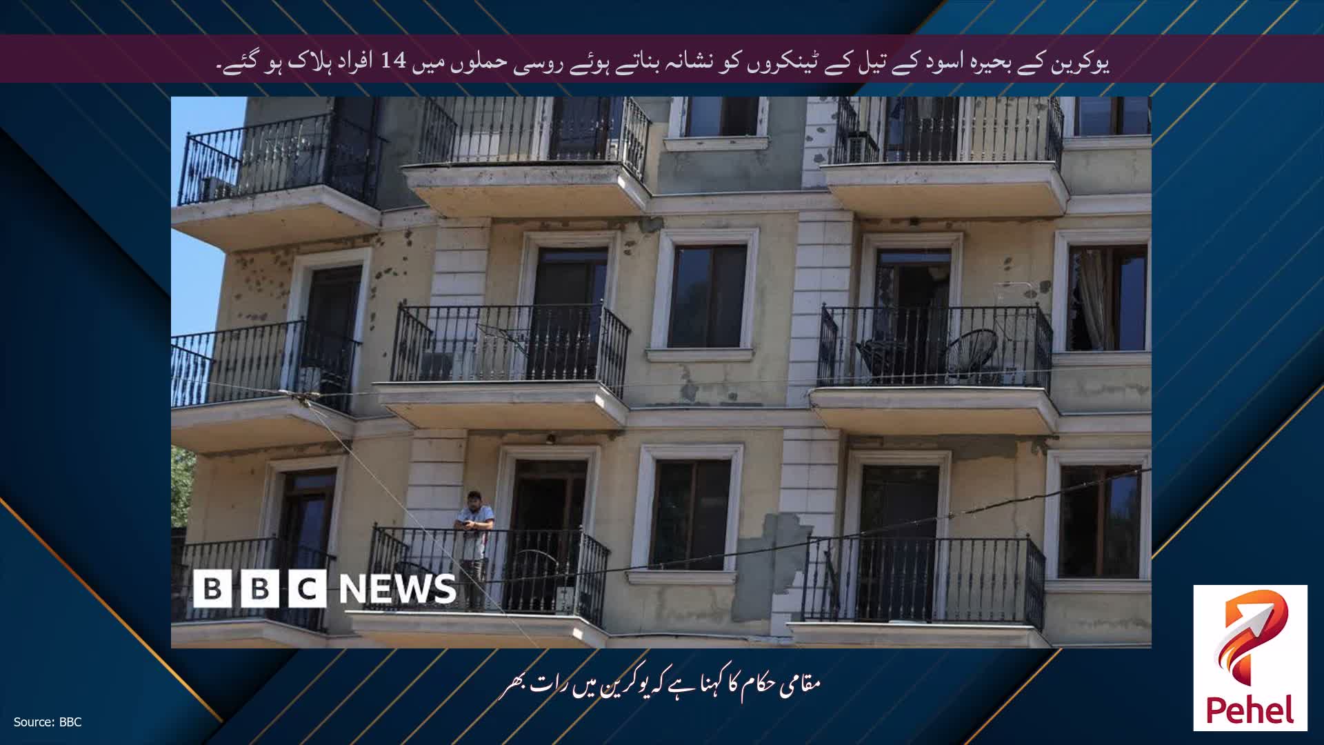 یوکرین کے بحیرہ اسود کے تیل کے ٹینکروں کو نشانہ بناتے ہوئے روسی حملوں میں 14 افراد ہلاک ہو گئے۔
