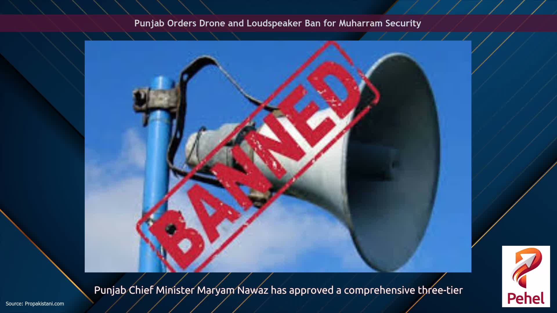 Punjab Orders Drone and Loudspeaker Ban for Muharram Security