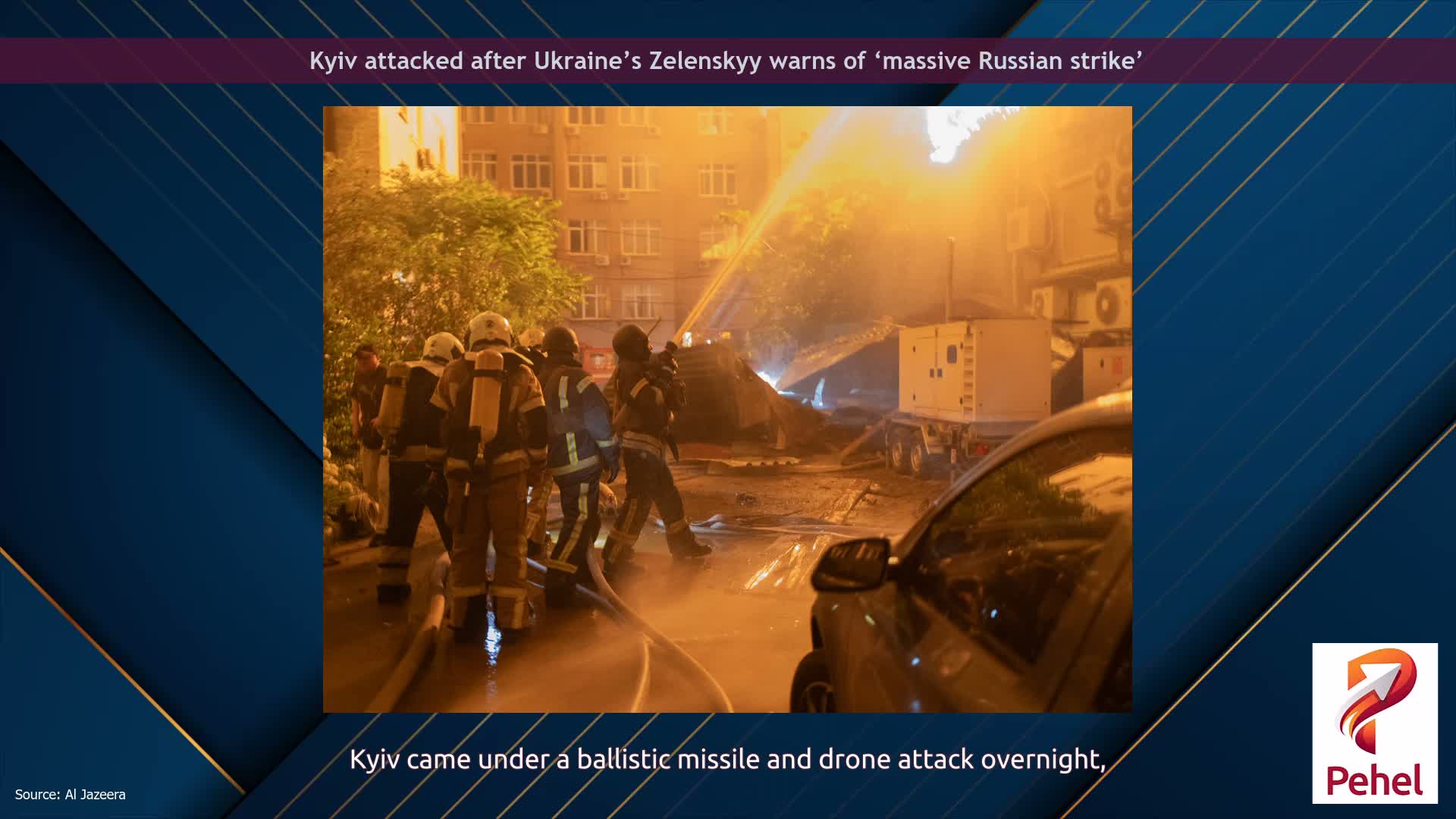 Kyiv attacked after Ukraine’s Zelenskyy warns of ‘massive Russian strike’