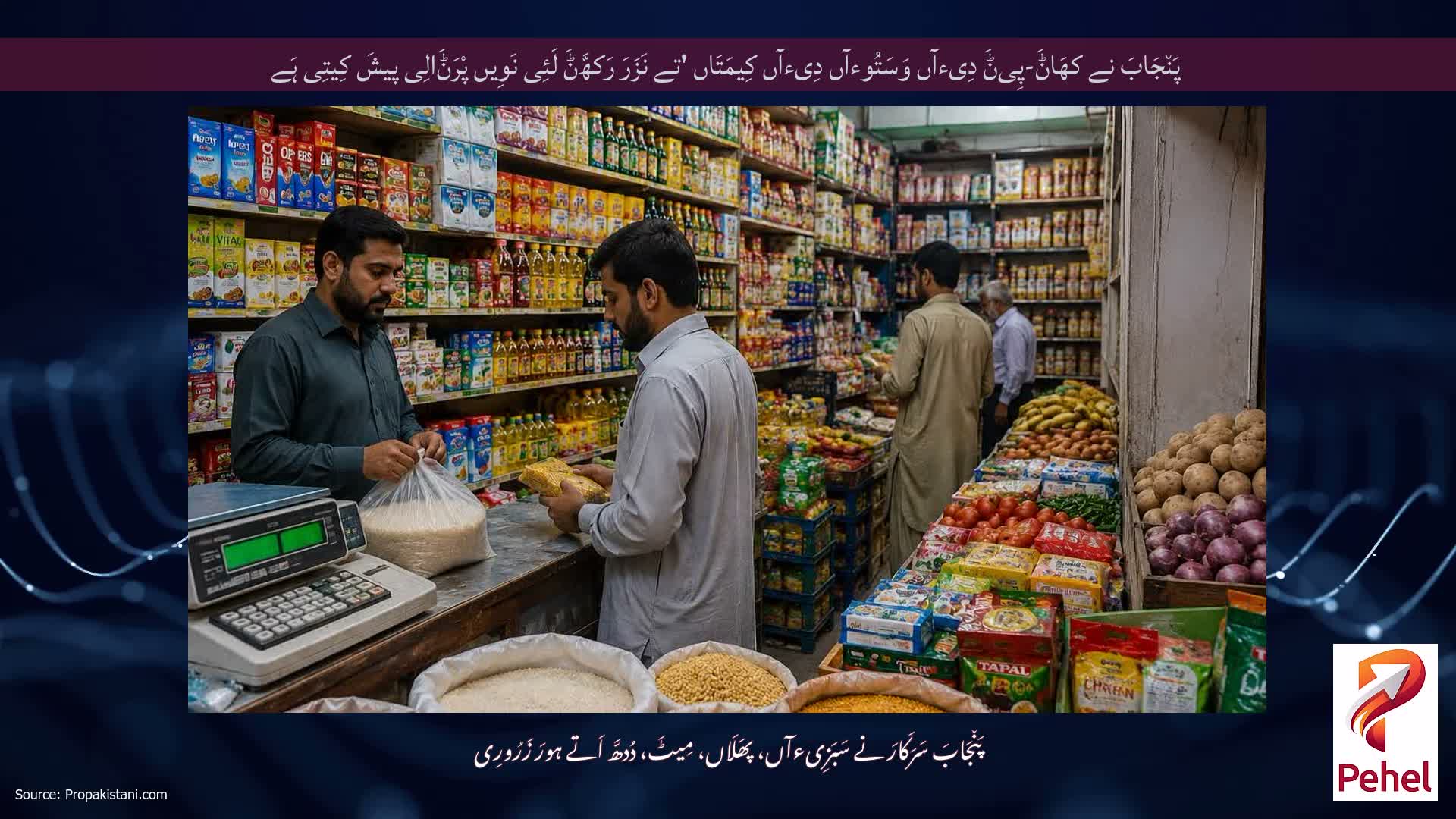 پَن٘جَابَ نے کھَاݨَ-پِیݨَ دِیءآں وَسَتُوءآں دِیءآں کِیمَتَاں 'تے نَزَرَ رَکھَّݨَ لَئِی نَوِیں پْرَݨَالِی پیشَ کِیتِی ہَے