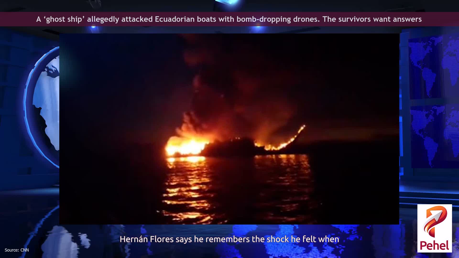 A ‘ghost ship’ allegedly attacked Ecuadorian boats with bomb-dropping drones. The survivors want answers